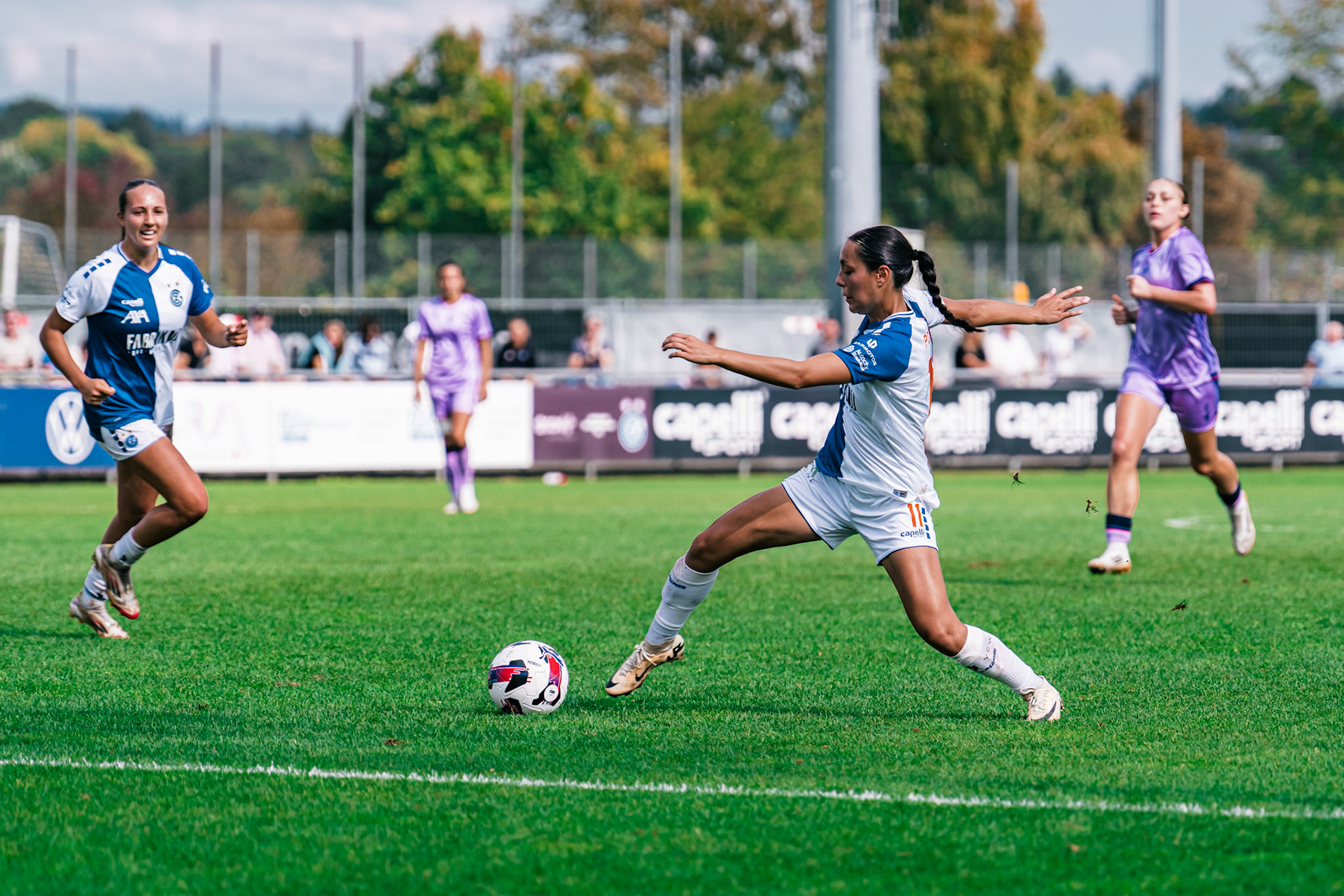 Match de l’AXA Women’s Super League opposant GC Frauenfussball et FC Basel 1893 au GC/Campus, Niederhasli (Platz 1). (Christian António/LibsVisuals.com)