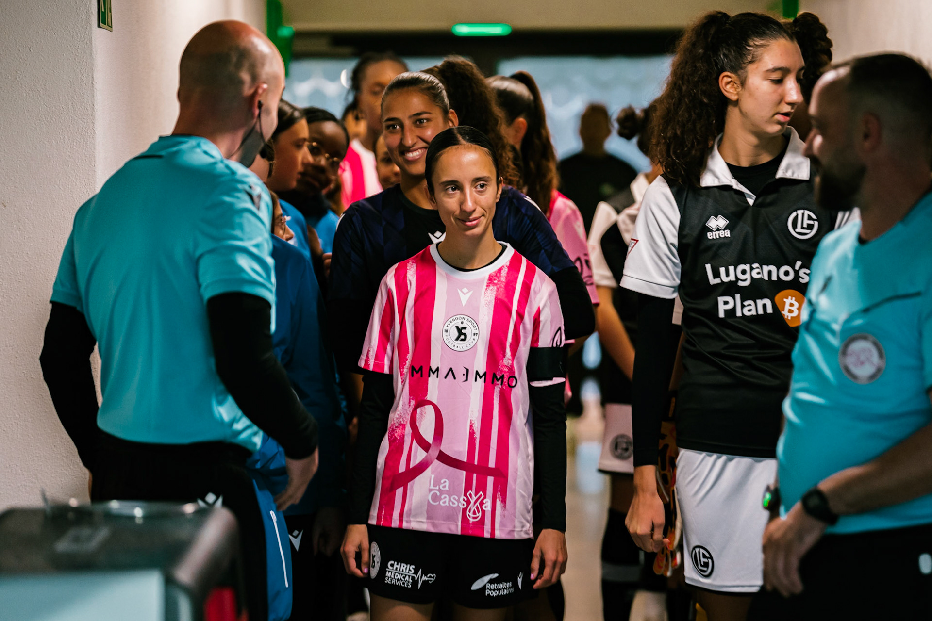 Match de championnat LNB féminine opposant Yverdon Sport FC et le FC Lugano au Stade Municipal, Yverdon-les-Bains. (Christian António / LibsVisuals.com)
