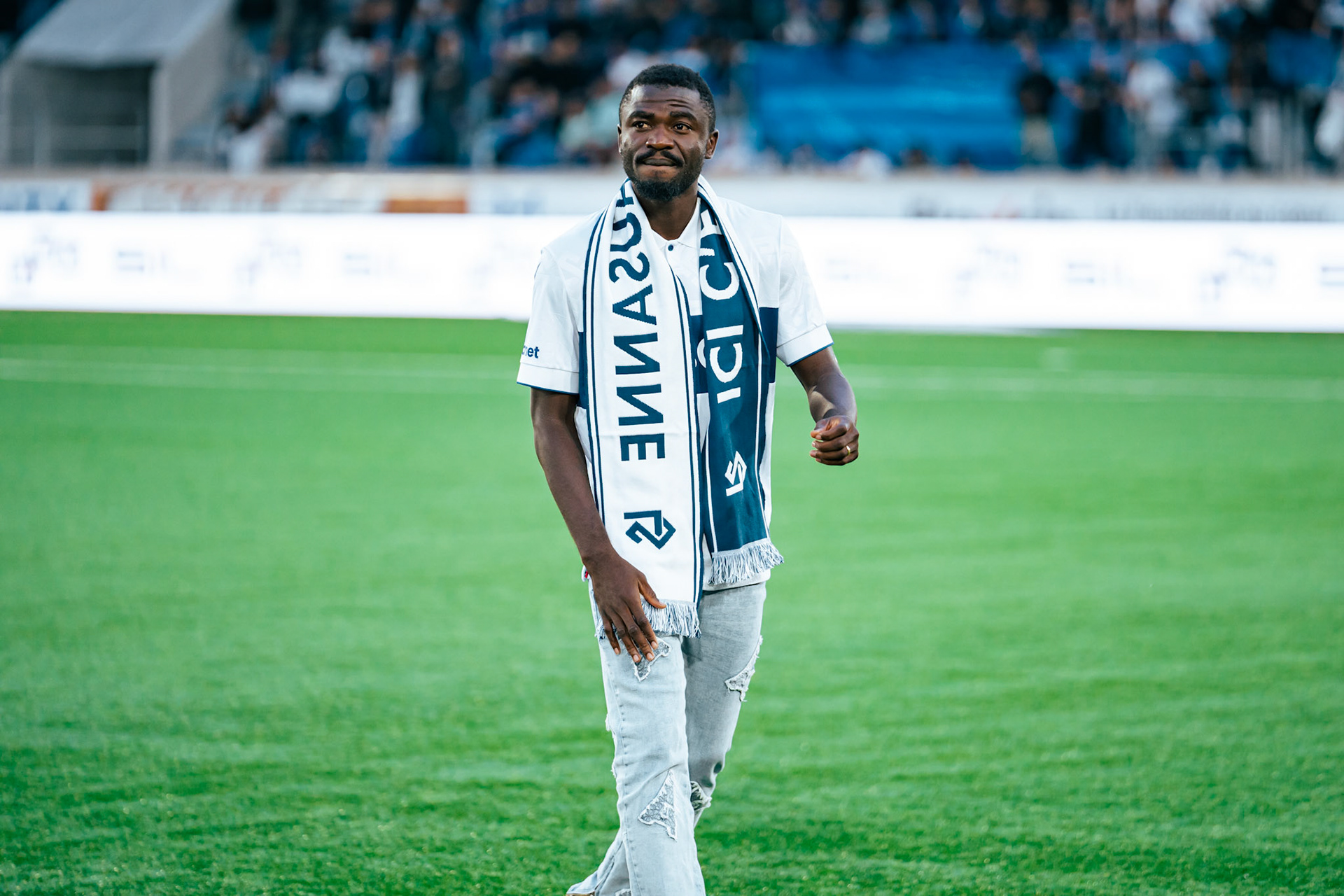 Match aller du tour de barrage de l’UEFA Europa Conference League 2025/26 opposant Lausanne-Sport et le Beşiktaş JK au Stade de la Tuilière. (Christian António/LibsVisuals.com)