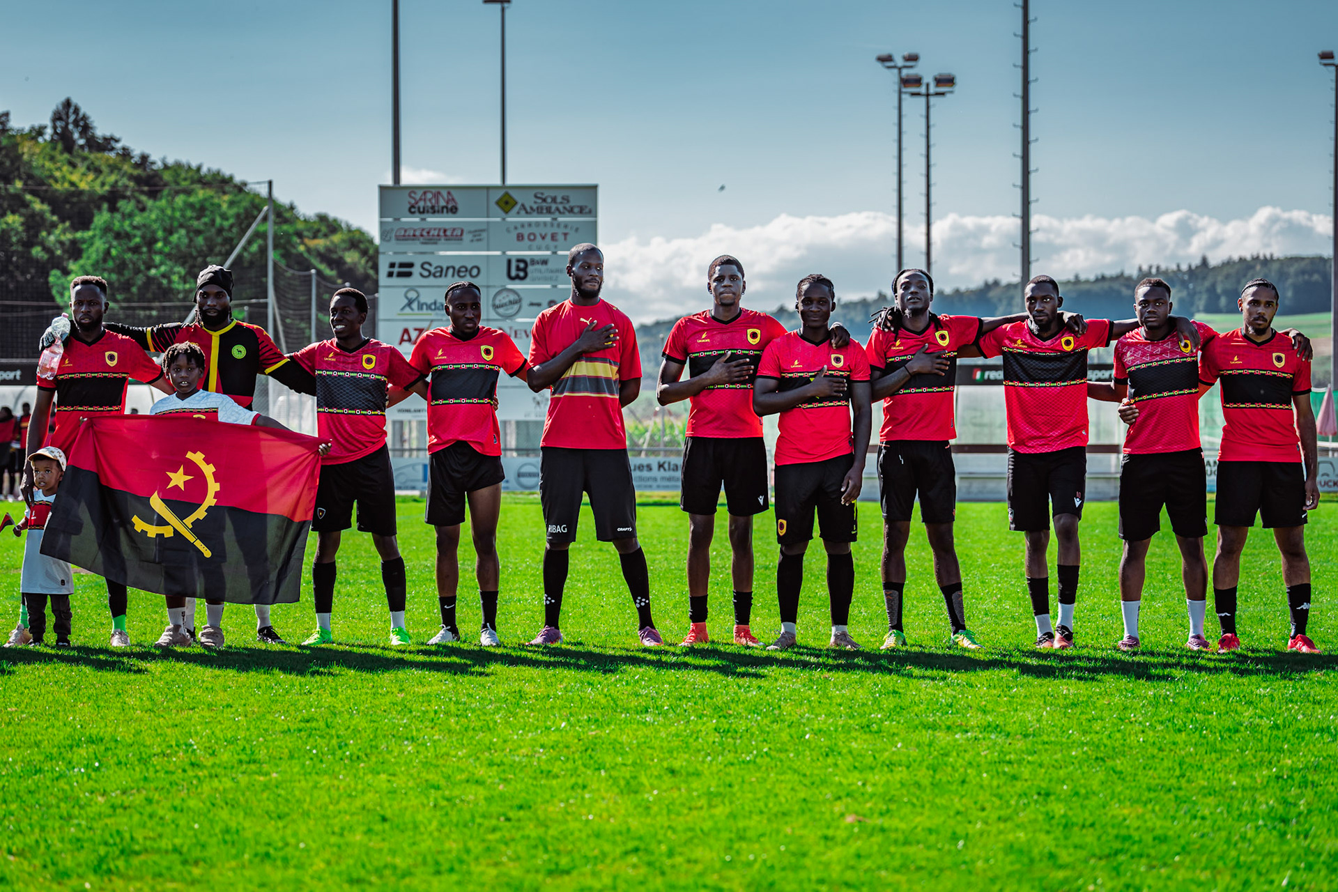 Match amical opposant l’Angola et le Cap-Vert (CanFribourg) au Terrain Communal de Corminboeuf. (Christian António/LibsVisuals.com)