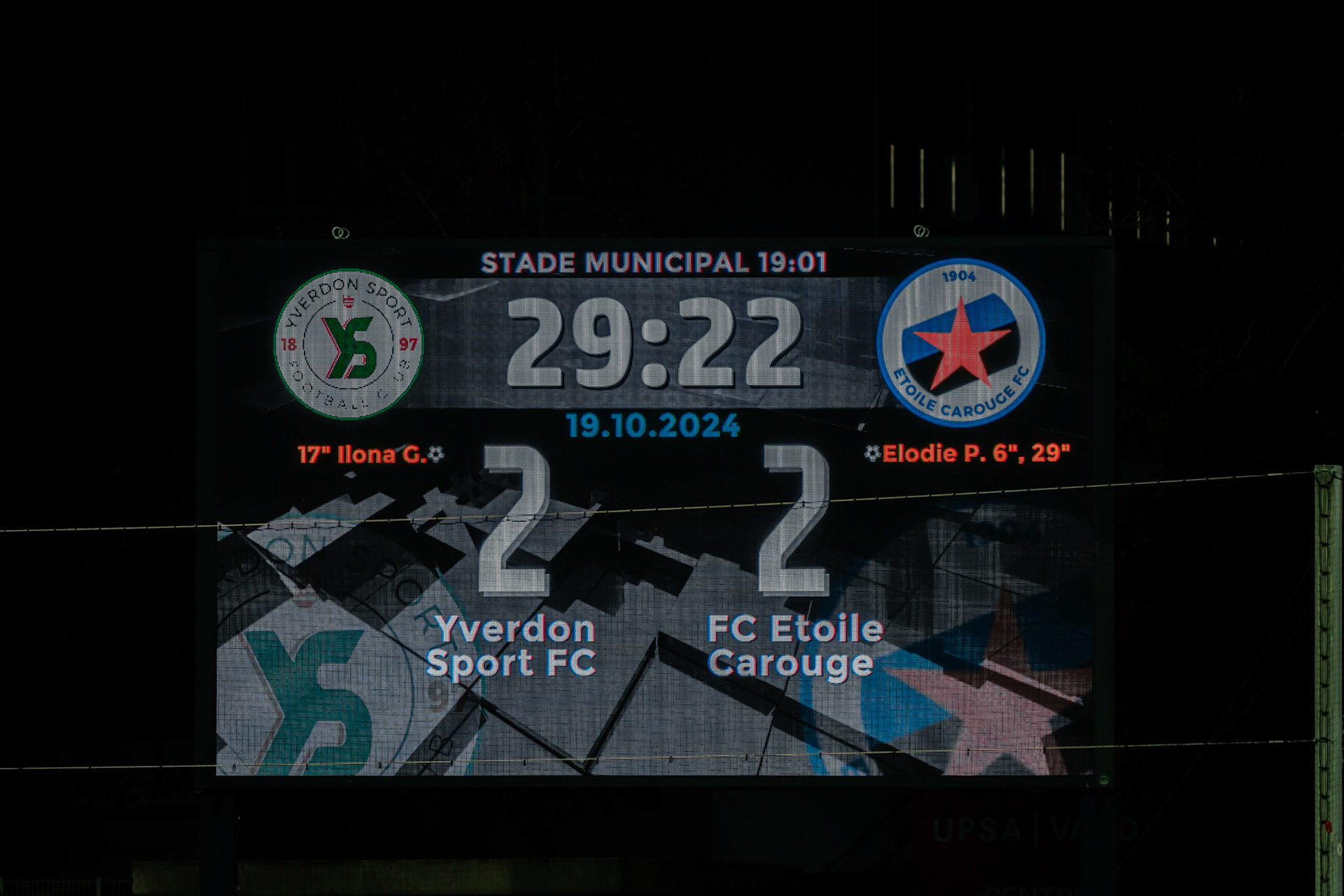 Ligue nationale B Féminine Yverdon Sport FC - Etoile Carouge FC