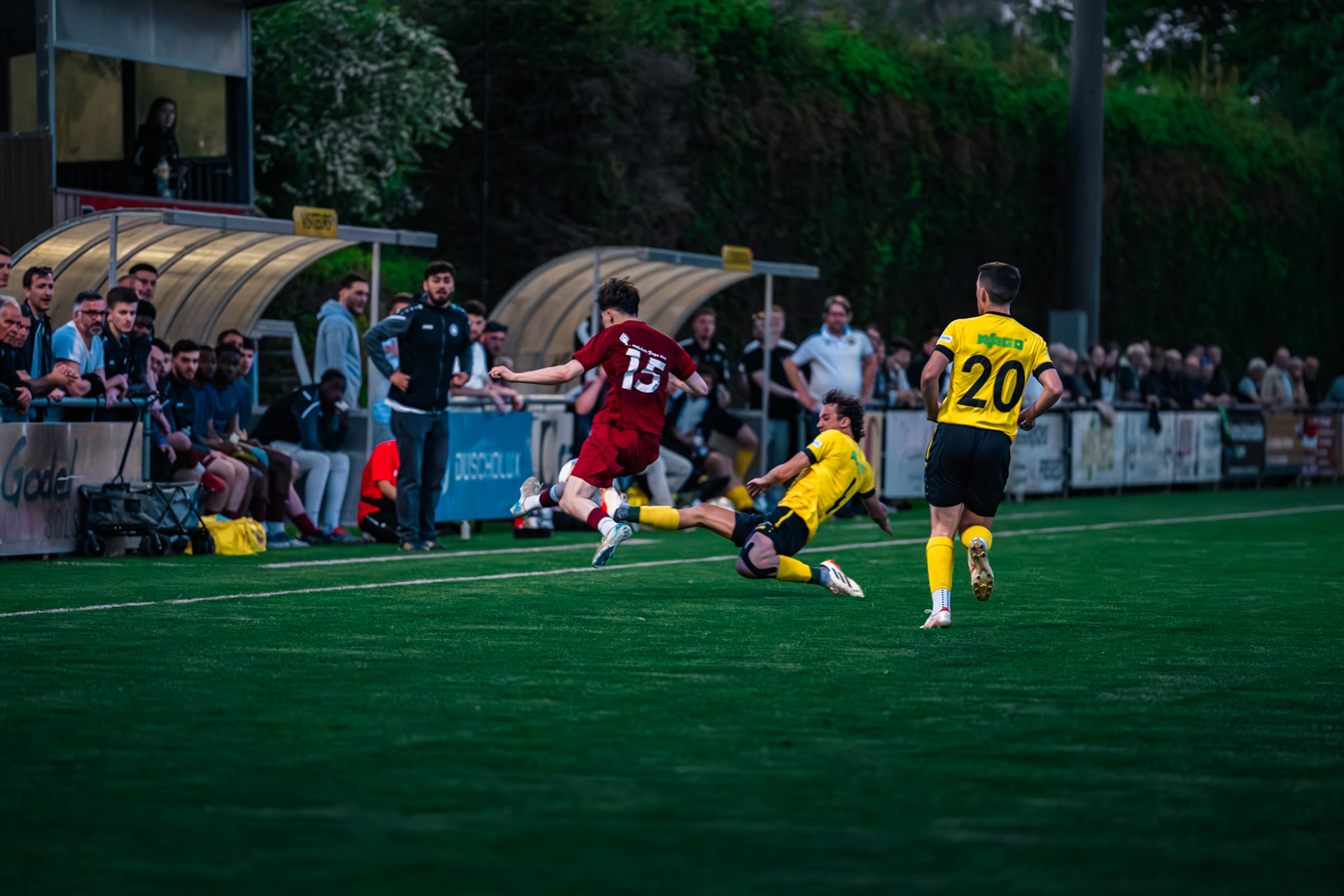 FC Domdidier et FC Cugy-Montet-Aumont-Murist I au Stade du Pâquier. (Christian António/LibsVisuals.com)
