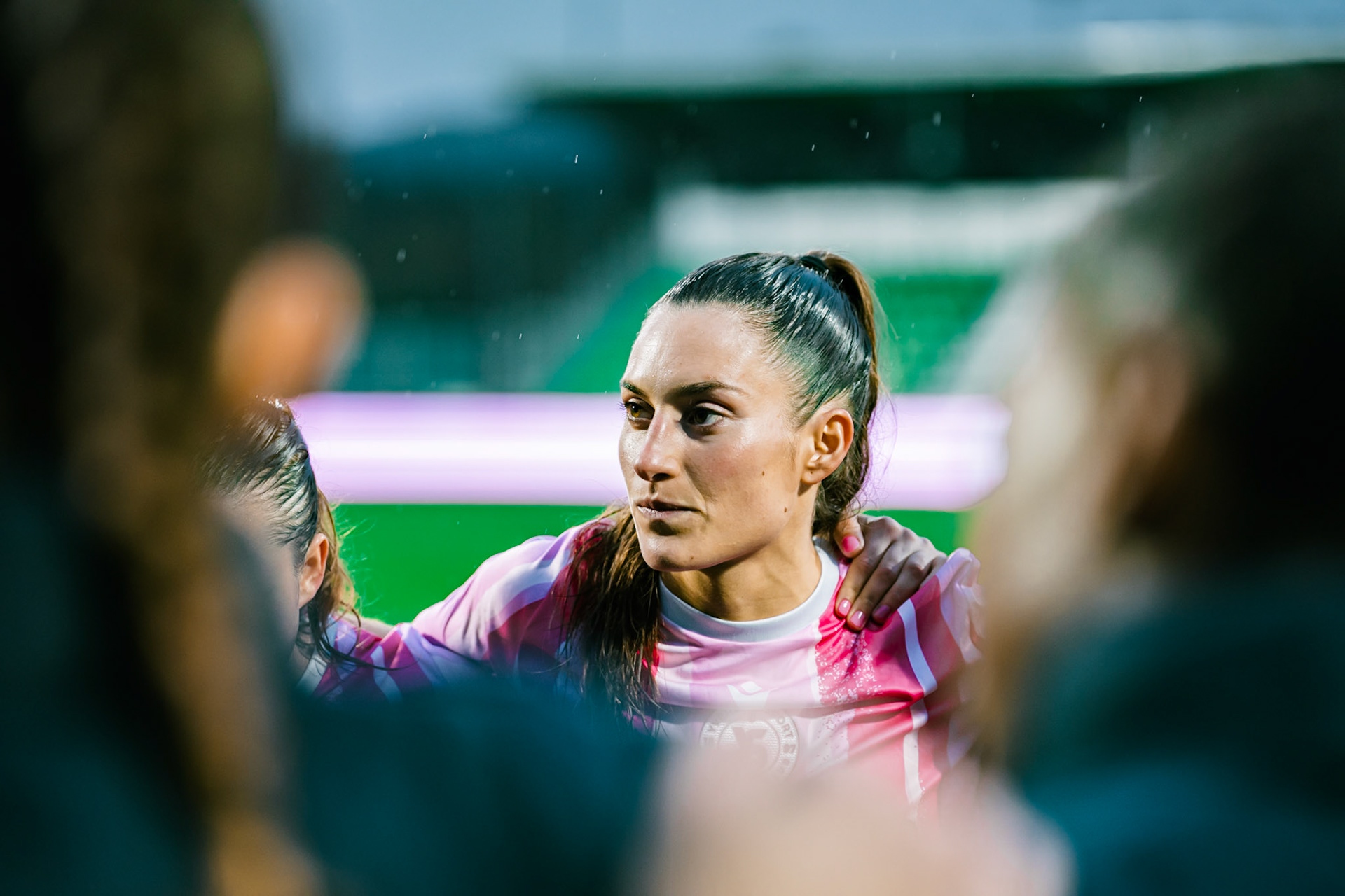 Match de championnat LNB féminine opposant Yverdon Sport FC et le FC Lugano au Stade Municipal, Yverdon-les-Bains. (Christian António / LibsVisuals.com)