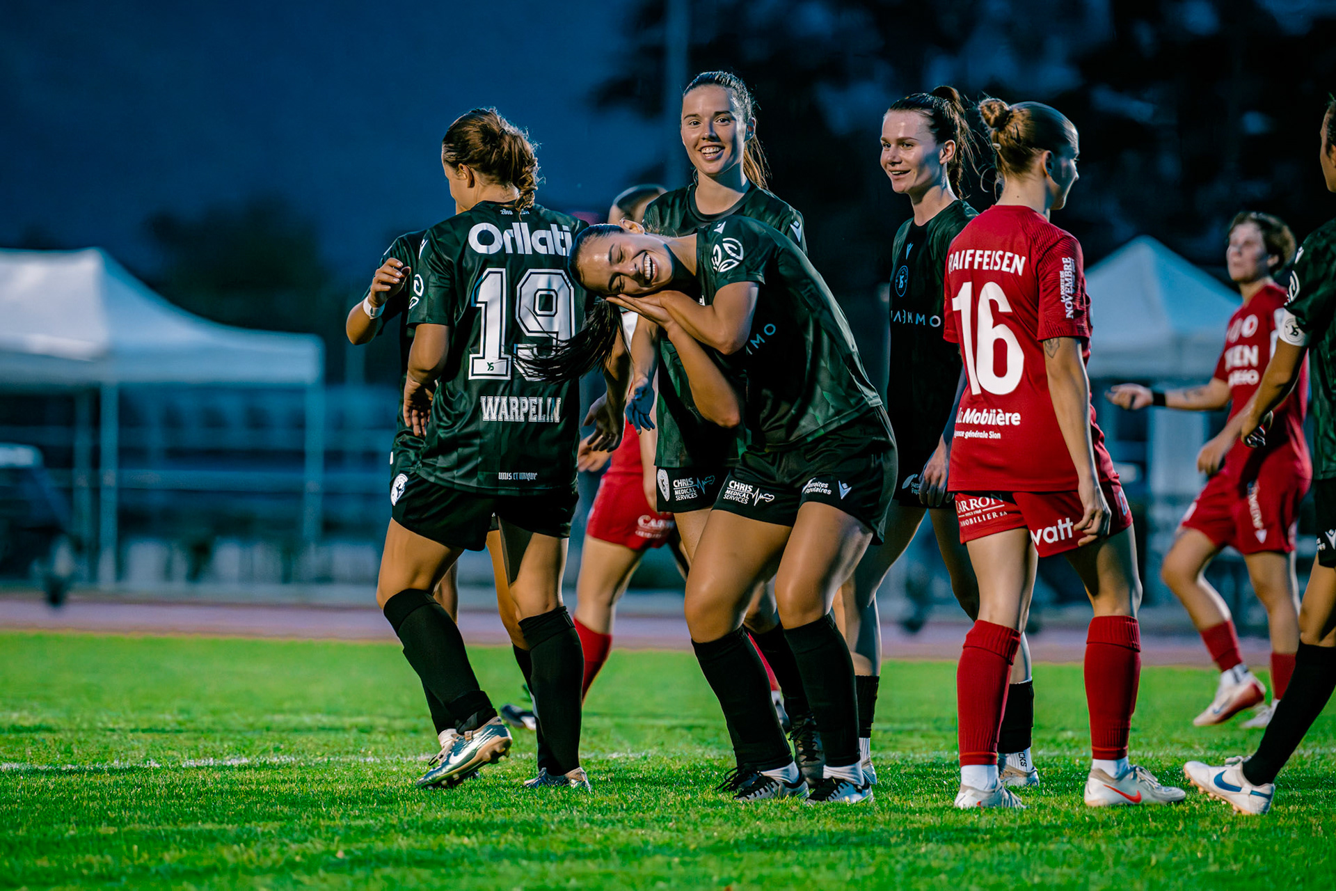 Match de championnat LNB (féminine) opposant le FC Sion Féminin à Yverdon Sport FC à l’Ancien Stand, Sion. (Christian António/LibsVisuals.com)