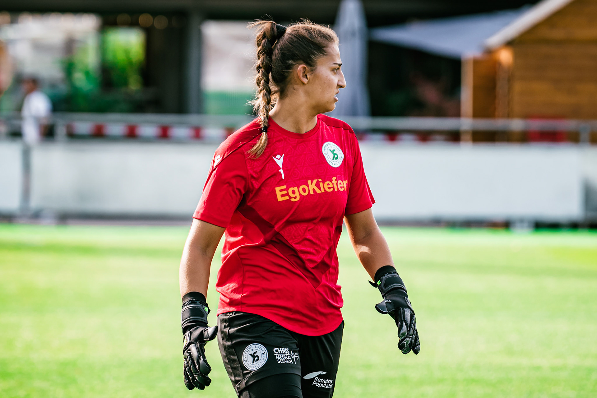 Match championnat LNB féminine opposant Yverdon Sport FC et FC Schlieren au Stade Municipal. (Christian António/LibsVisuals.com)