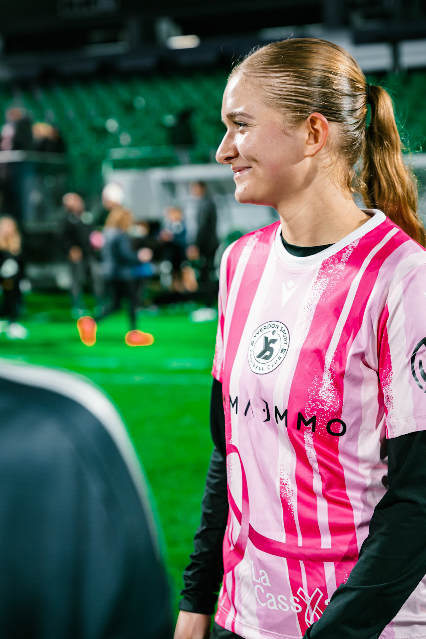 Match de championnat LNB féminine opposant Yverdon Sport FC et le FC Lugano au Stade Municipal, Yverdon-les-Bains. (Christian António / LibsVisuals.com)