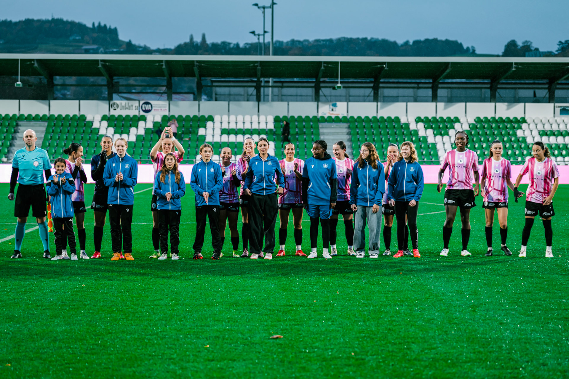 Match de championnat LNB féminine opposant Yverdon Sport FC et le FC Lugano au Stade Municipal, Yverdon-les-Bains. (Christian António / LibsVisuals.com)