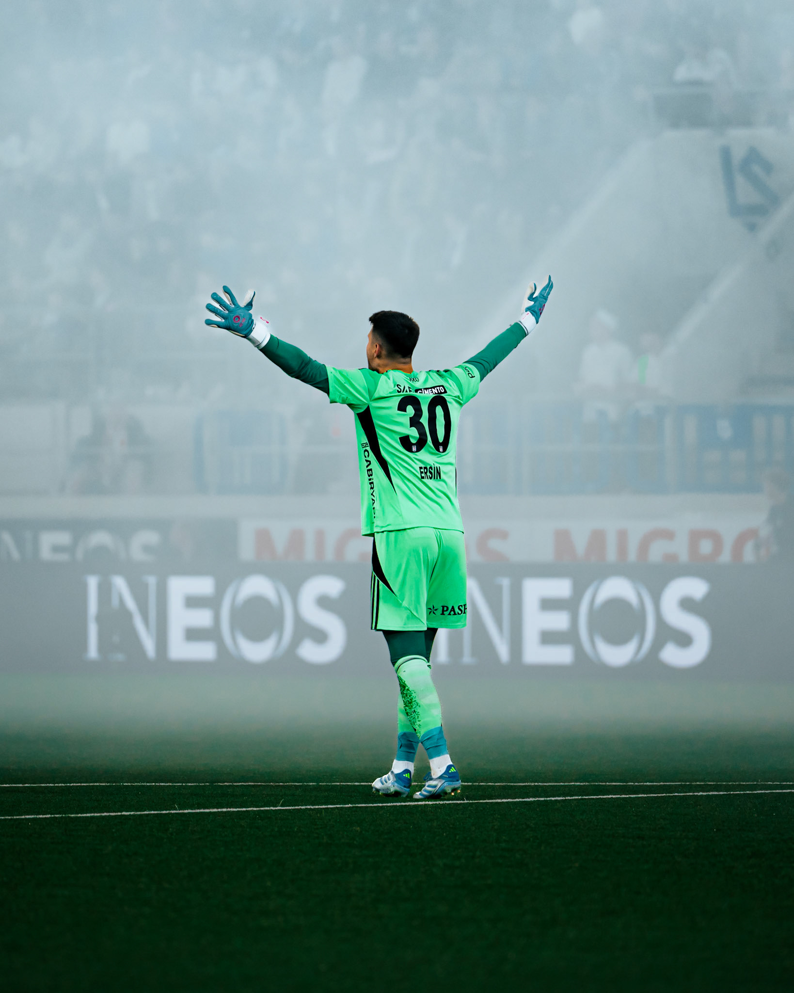 Match aller du tour de barrage de l’UEFA Europa Conference League 2025/26 opposant Lausanne-Sport et le Beşiktaş JK au Stade de la Tuilière. (Christian António/LibsVisuals.com)