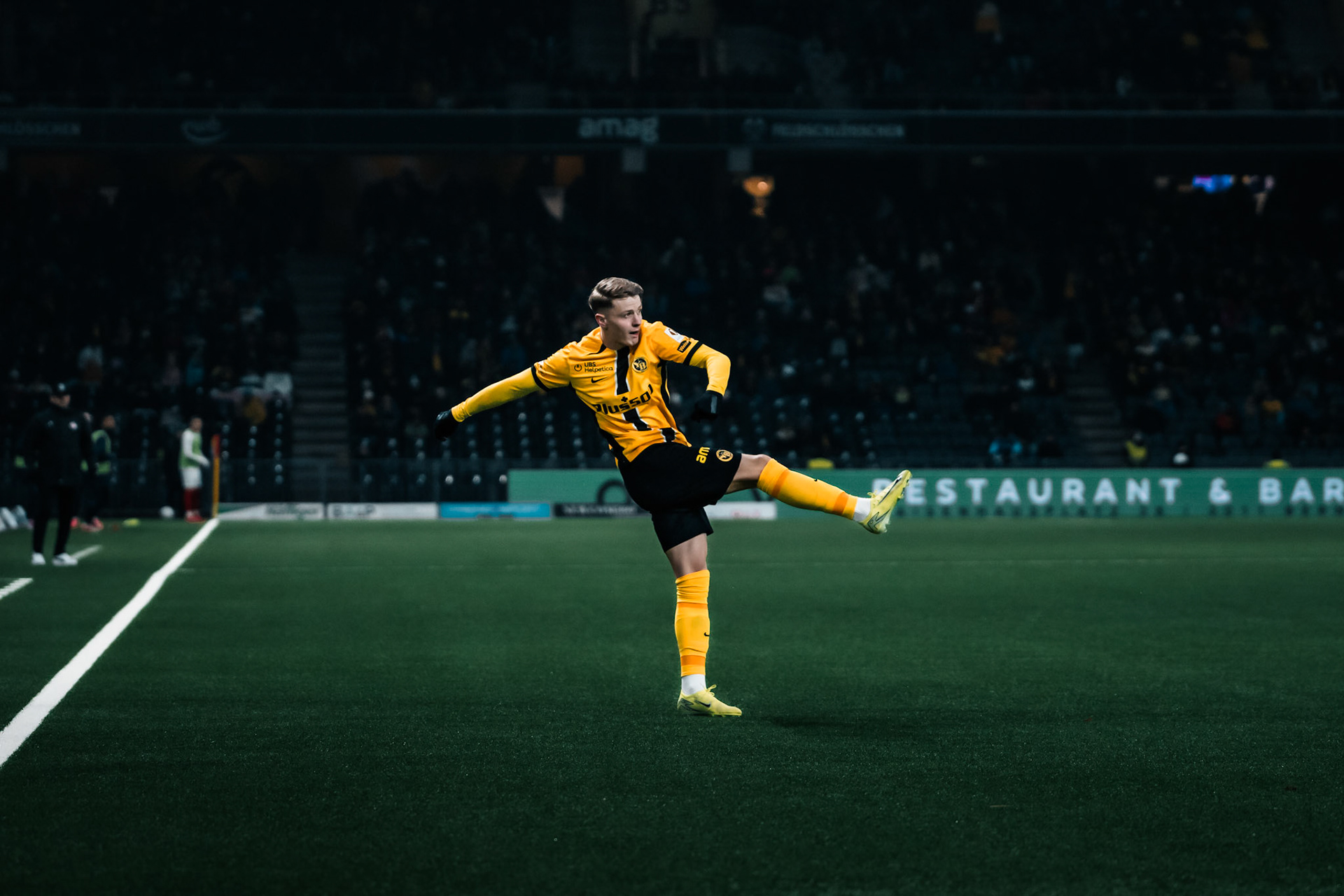 Lewin Blum, Défenseur du BSC Young Boys lors du match entre BSC Young Boys et FC Winterthur au Stadion Wankdorf. (Christian António/LibsVisuals.com)