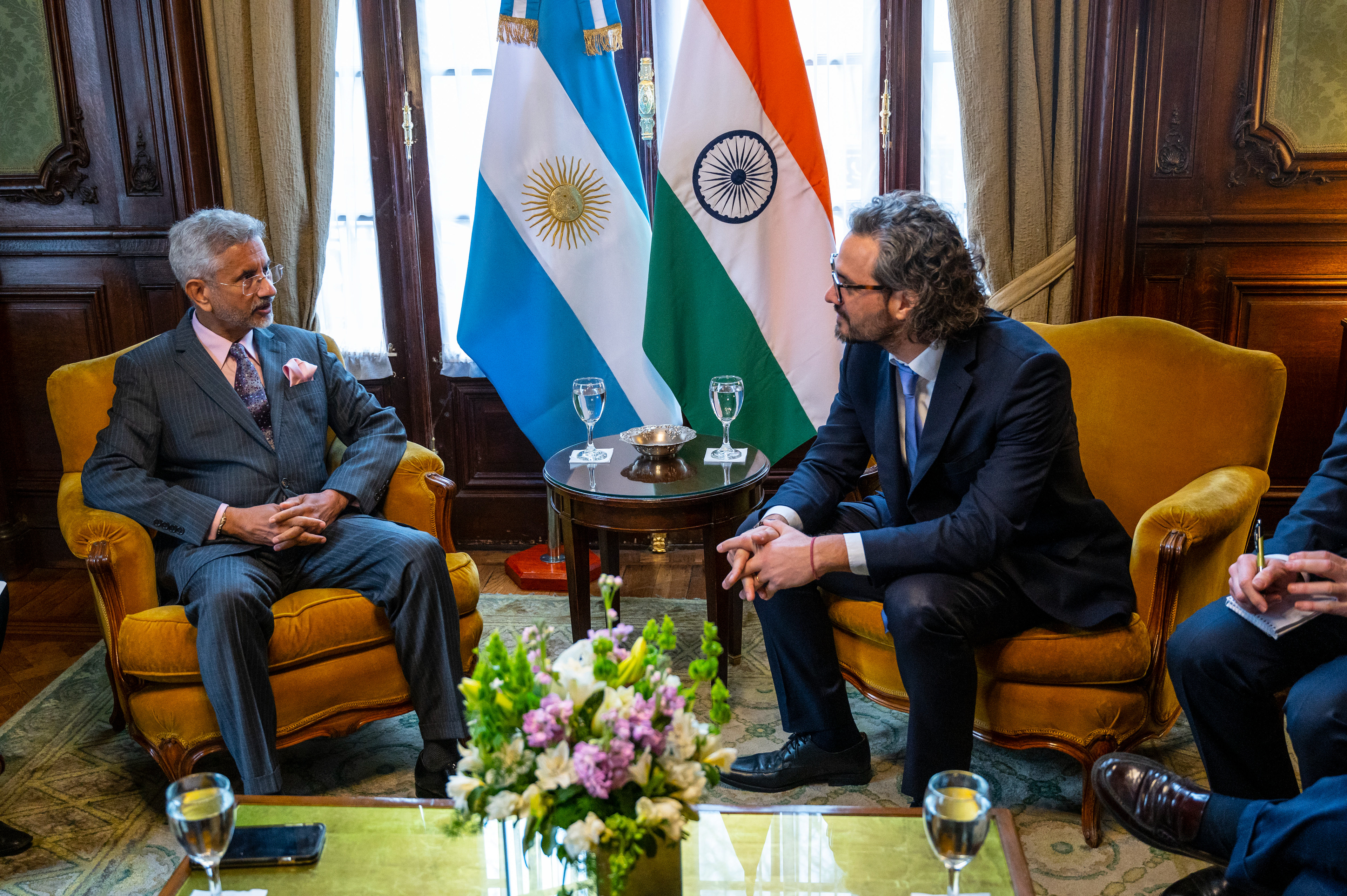 ministro de Relaciones Exteriores de la República de la India, Dr. Subrahmanyam Jaishankar y canciller Cafiero