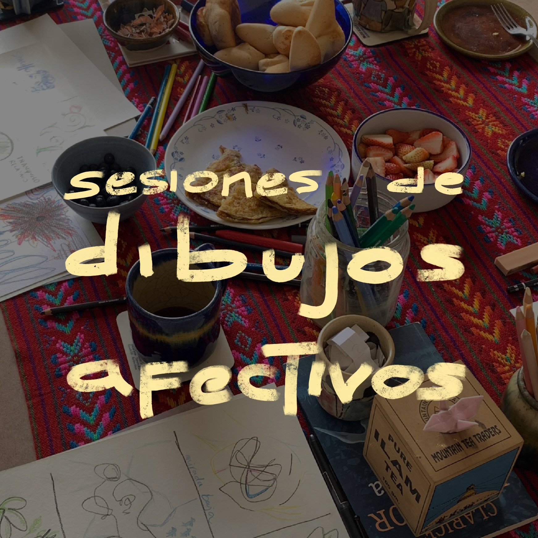 Espacios guiados de escucha profunda a través del dibujo y la escritura.