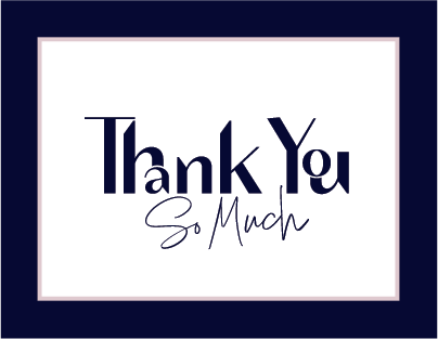 Front of thank you card