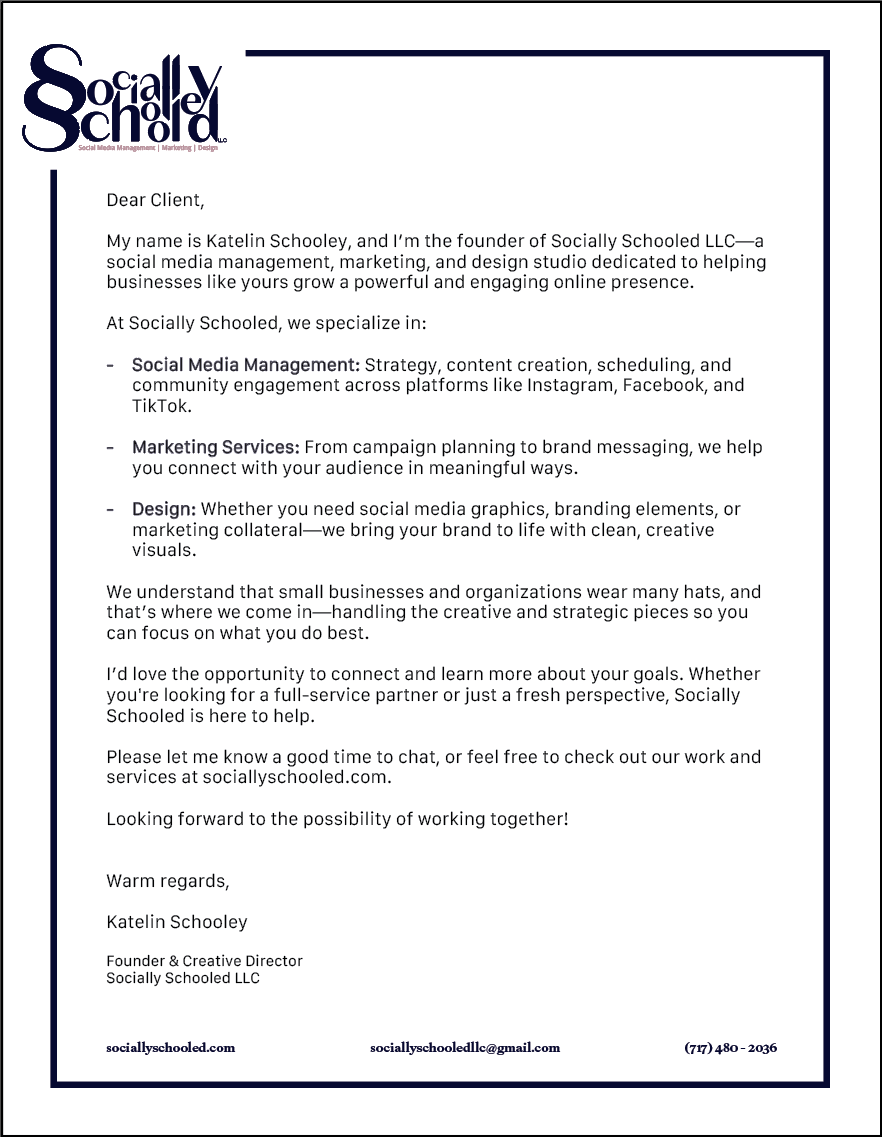 Pitch letter
