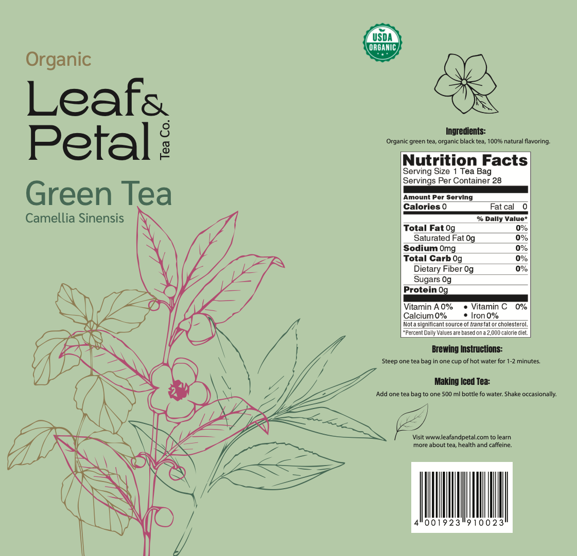 Tall Green Tea Tin Flat