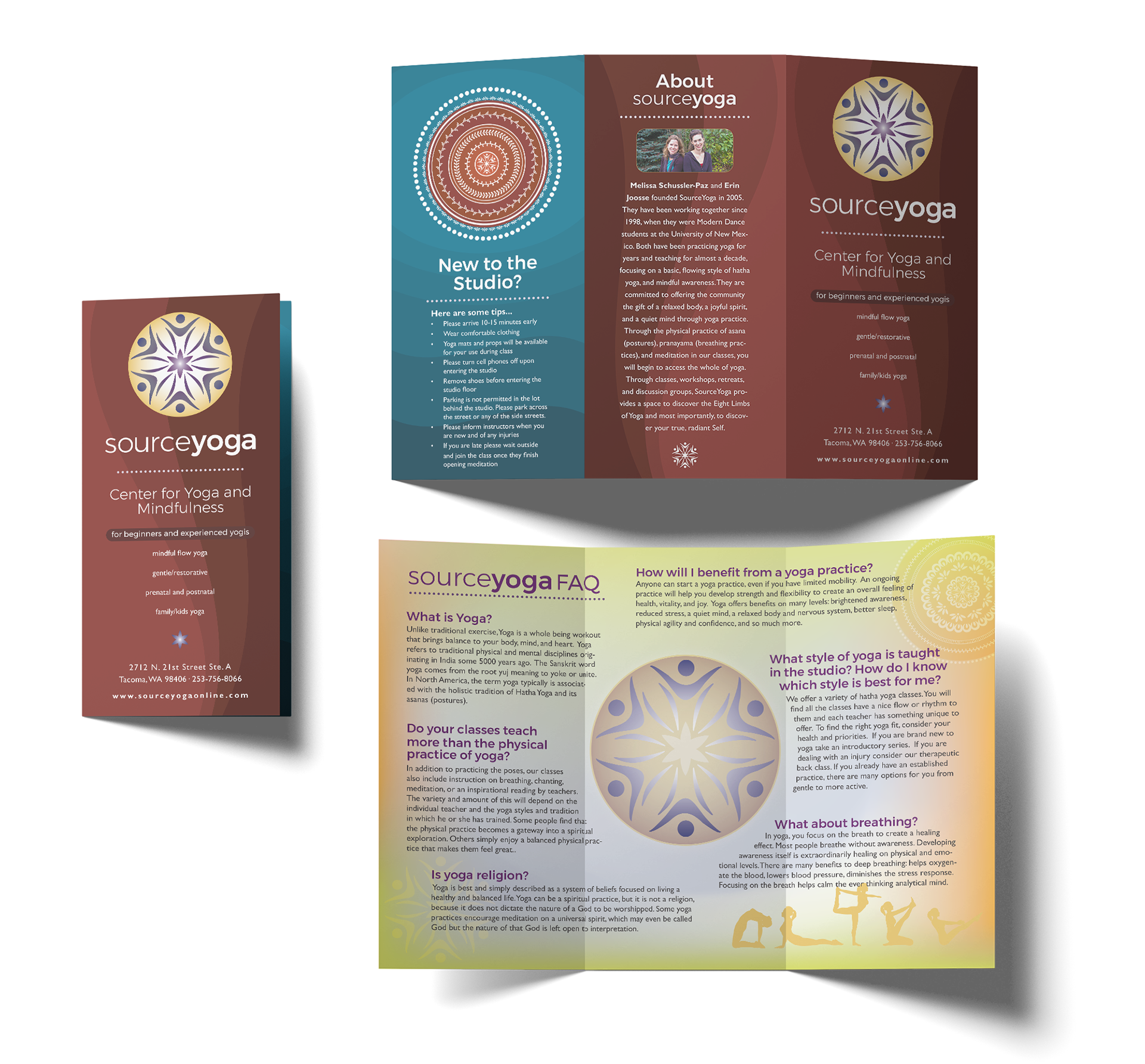 SourceYoga printed brochure