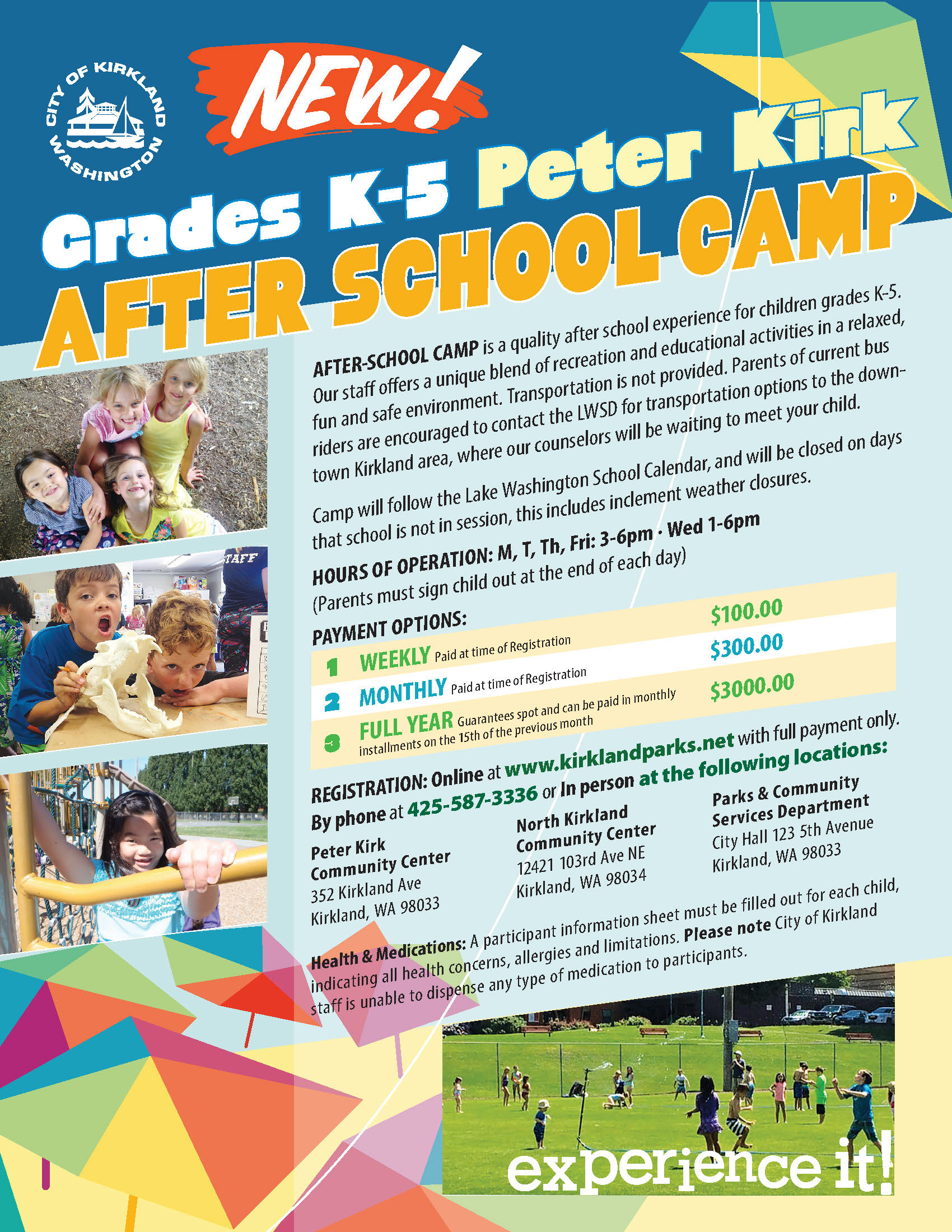 Kirkland Day Camp Parks Brochure