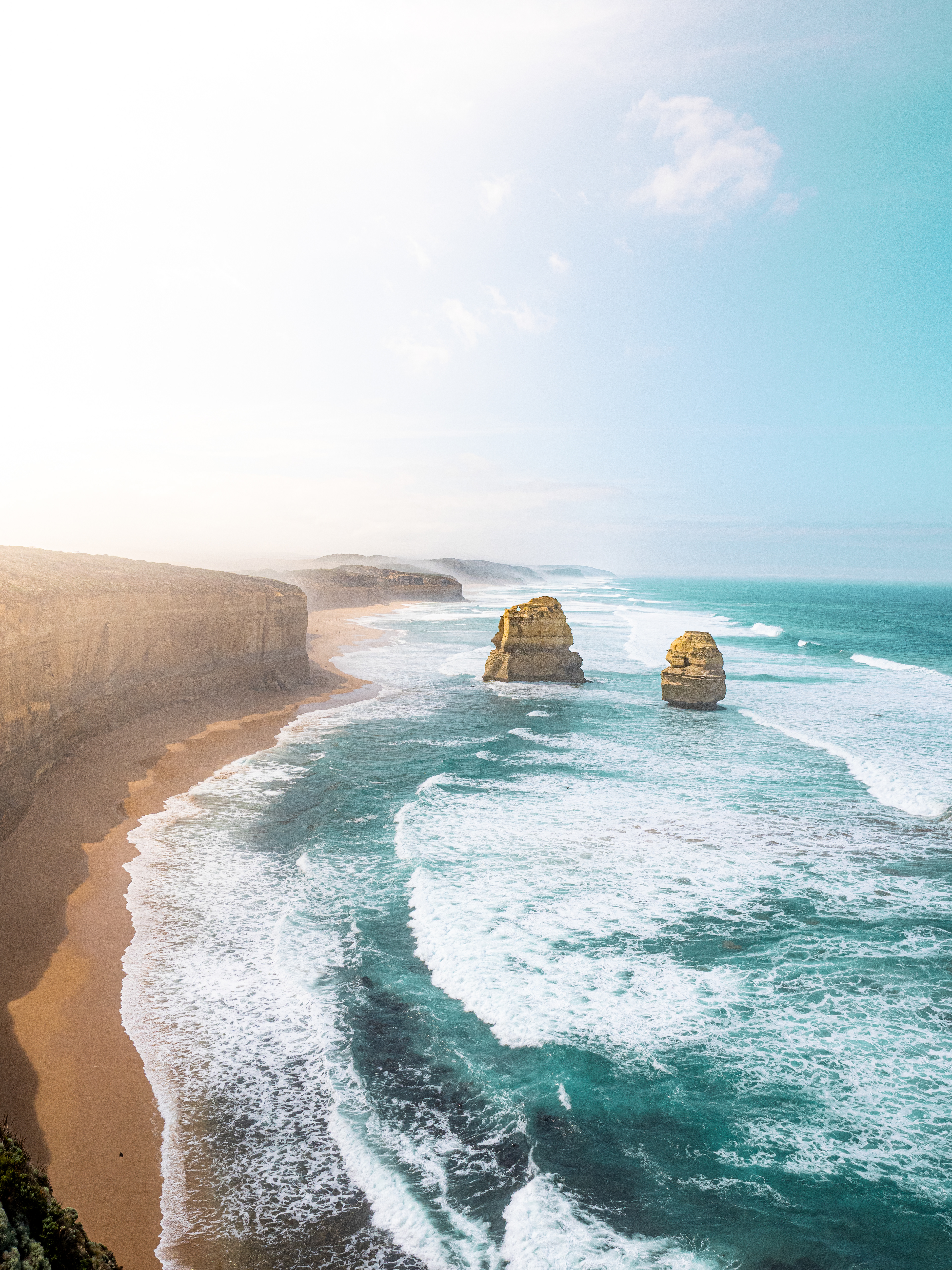 Great Ocean Road, Port Campbell National Park on a beautiful morning.