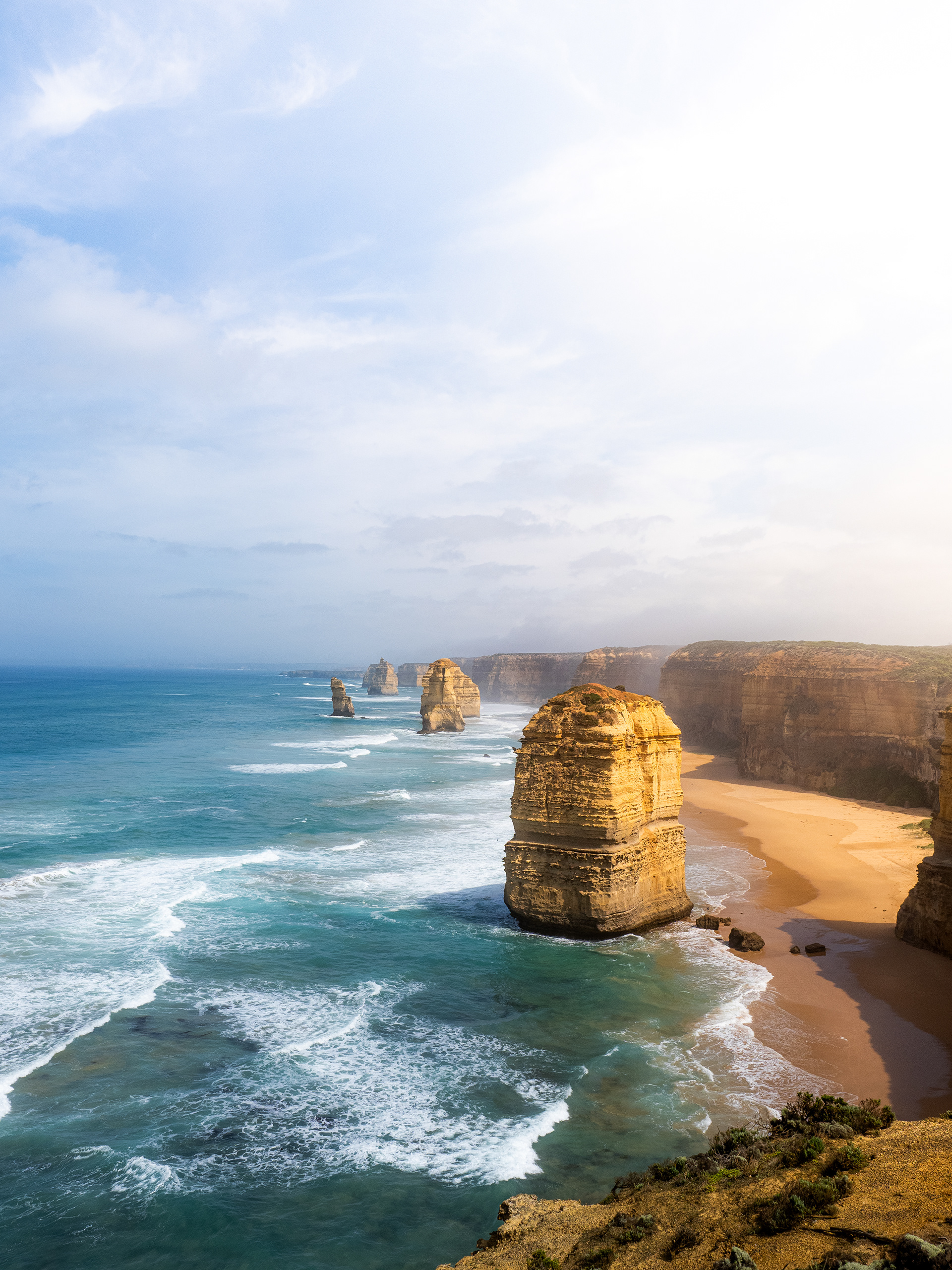 Great Ocean Road, Port Campbell National Park on a beautiful morning.