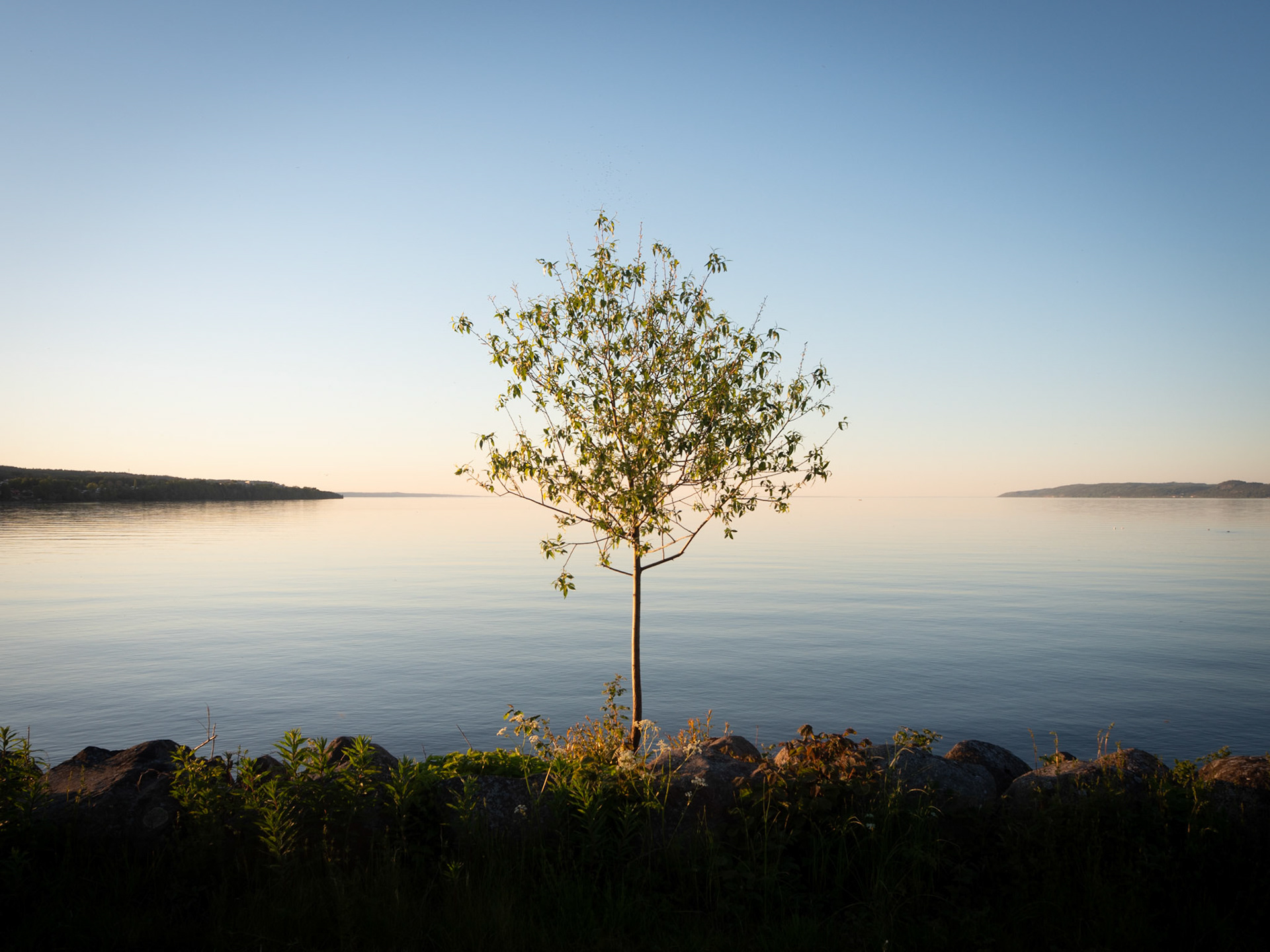 Lake Vättern seen from the Jonkoping coastline