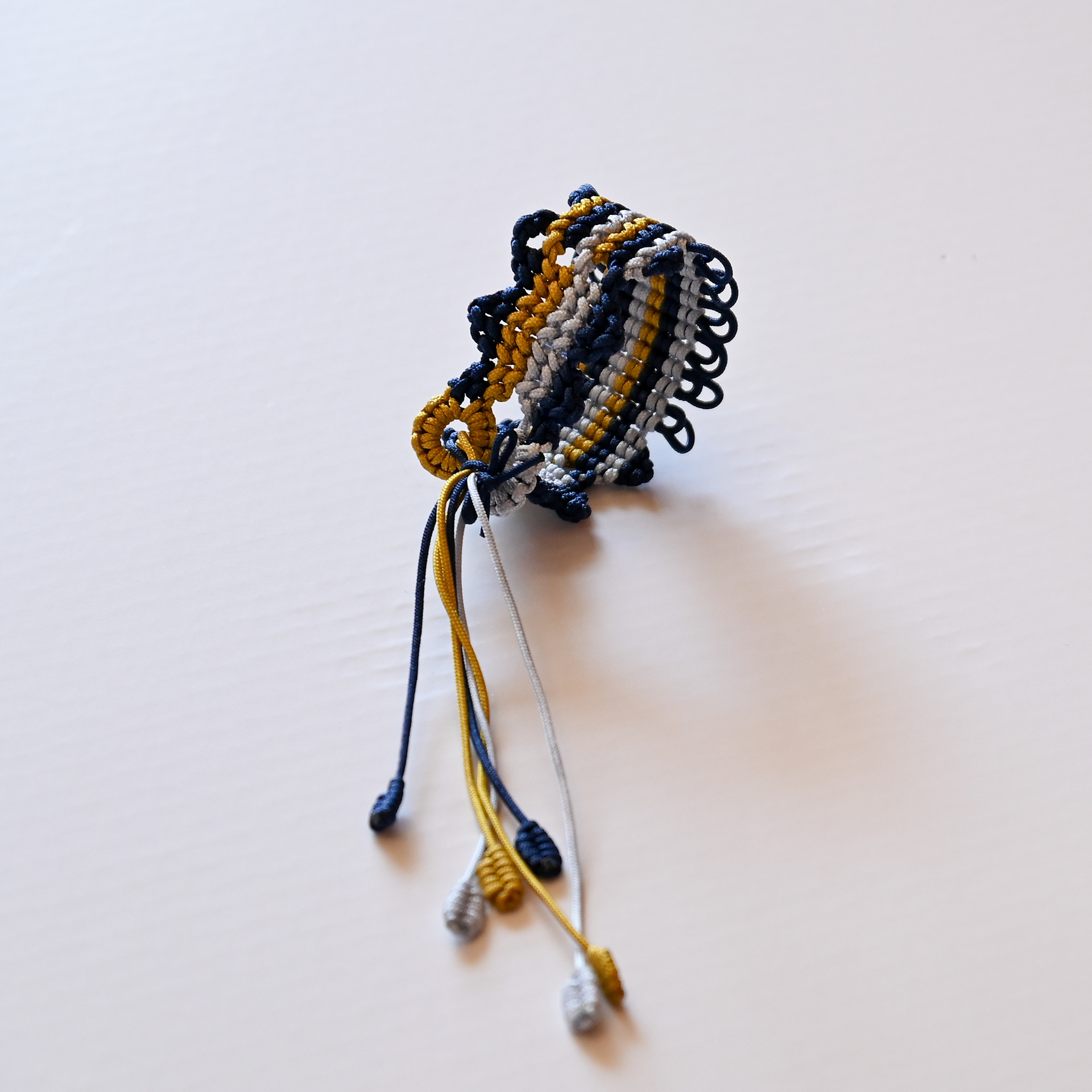 June (Minazuki): Hand-Knotted Wristlet & Tea Textile Cinch