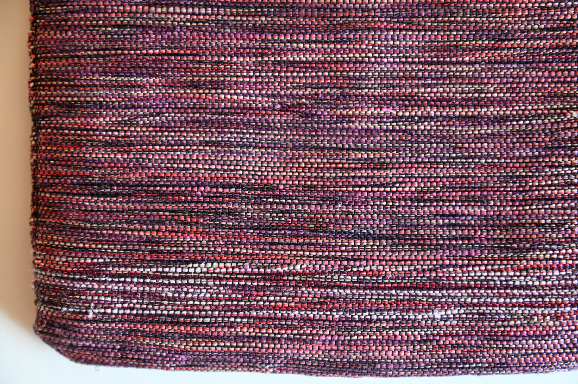 Cherry Tree Pouch, 2026, silk (dyed with cherry blossom bark & dyes), metalic thread