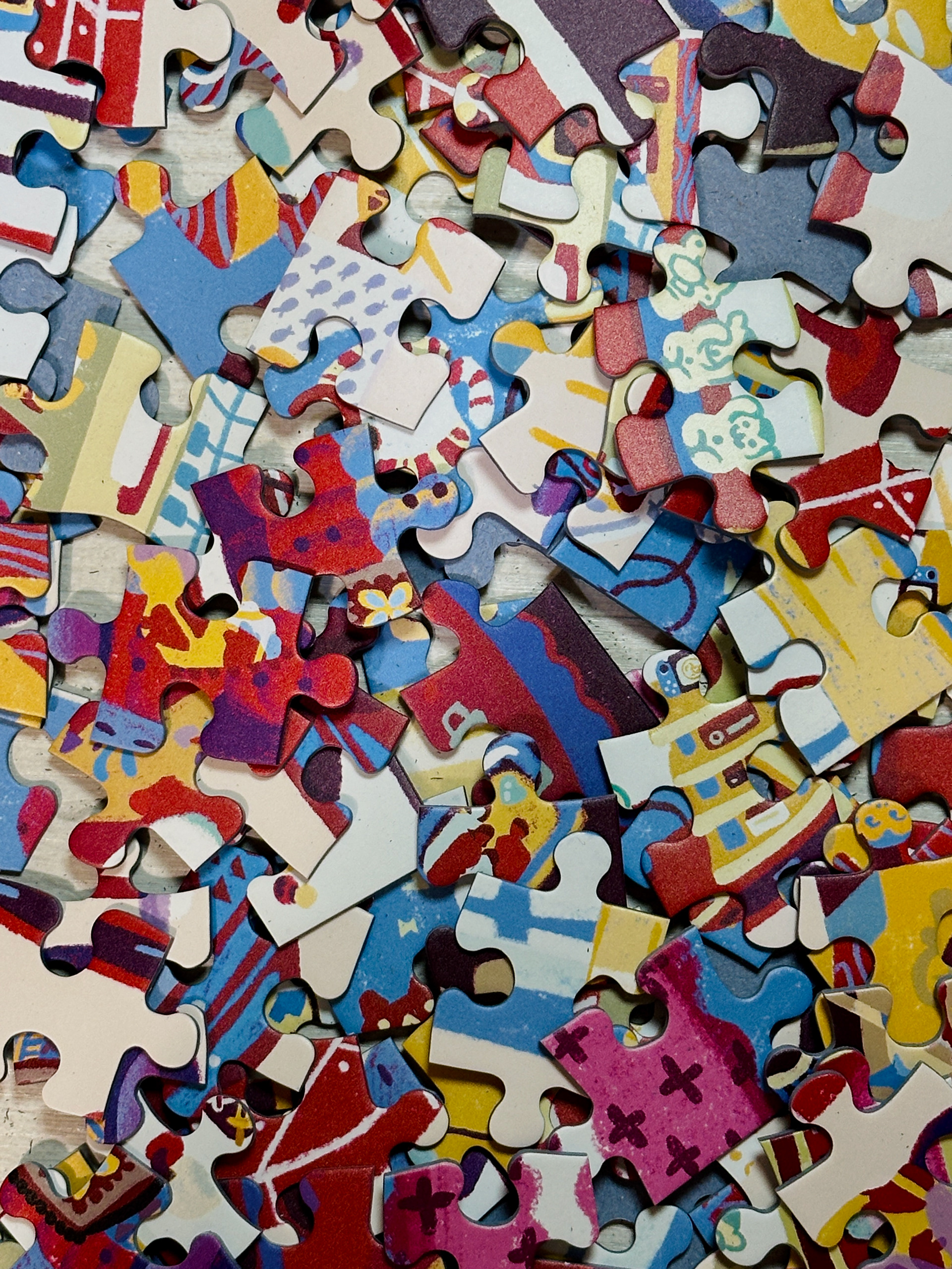 Puzzle Pieces of “Just Gone”, puzzle size 10 x 14.8 inch