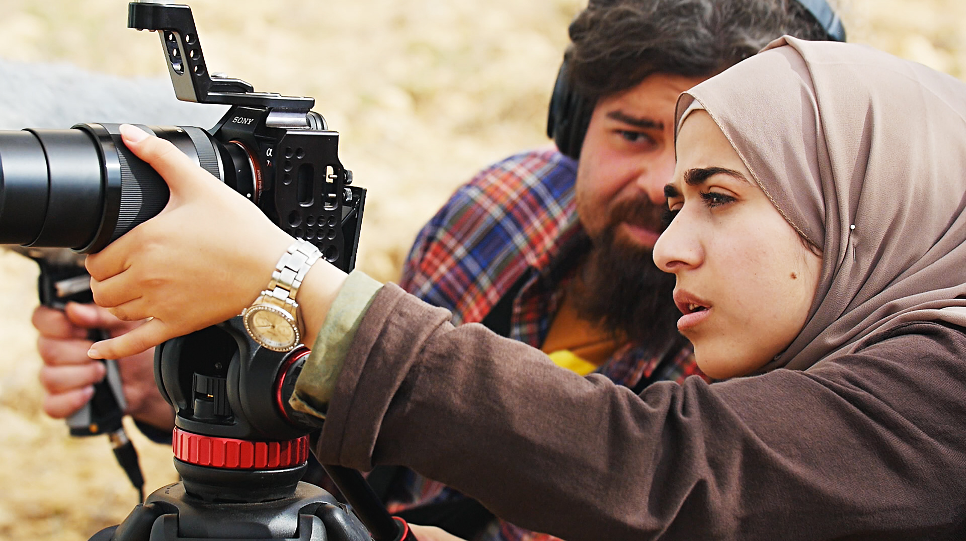 Participants in action during the production of their own short film