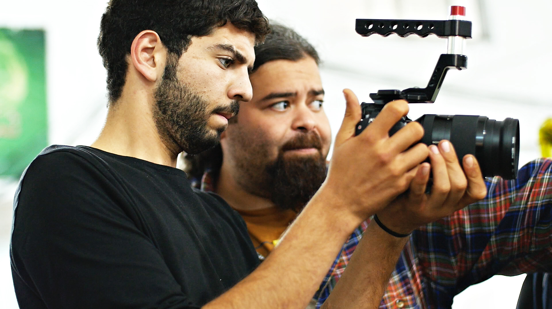 Participants in action during the production of their own short film