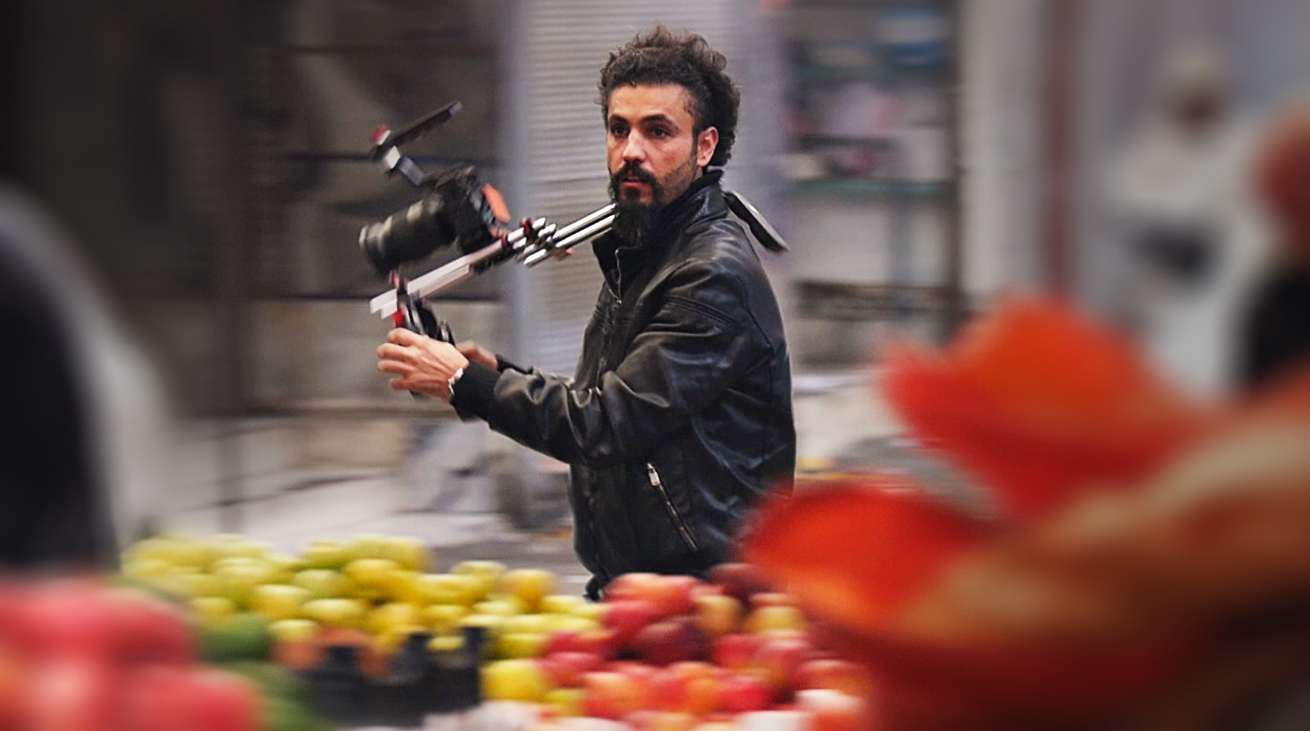 Participants in action during the production of their own short film