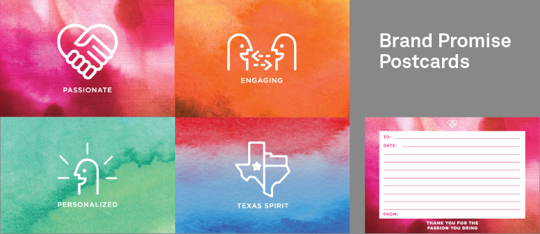 Directed creation of new culture materials designed to engage staff with new brand promise.