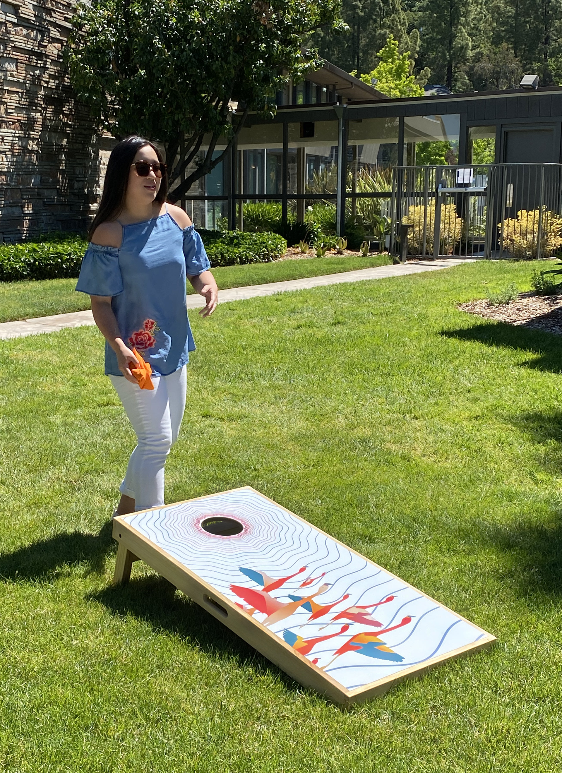 Created branded cornhole set..