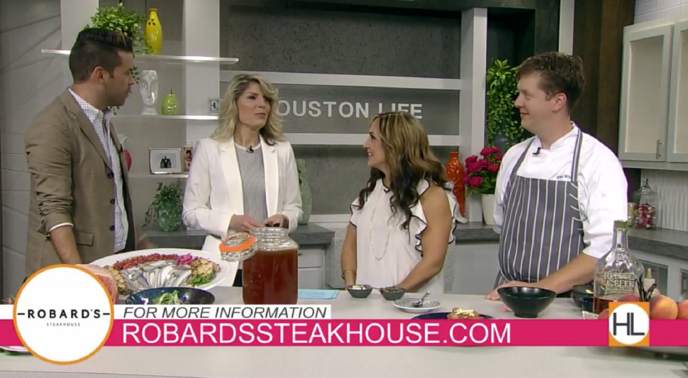 Wendi and Chef Ryan promoting Robard's on Houston Life TV.