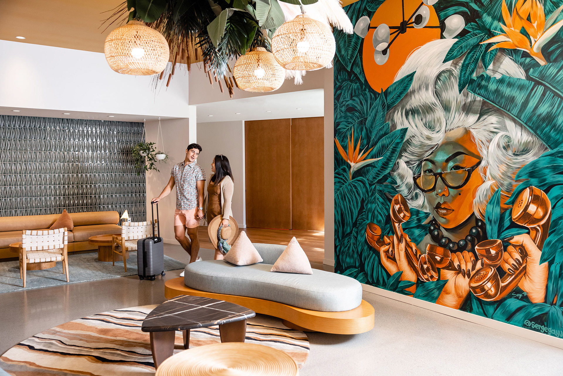 Flamingo Resort lobby.