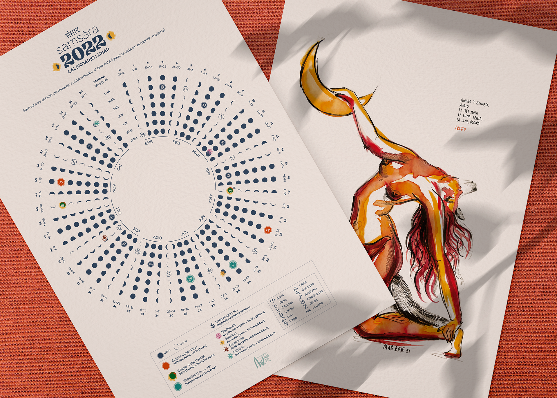 Calendario lunar 2022 - Proyecto personal