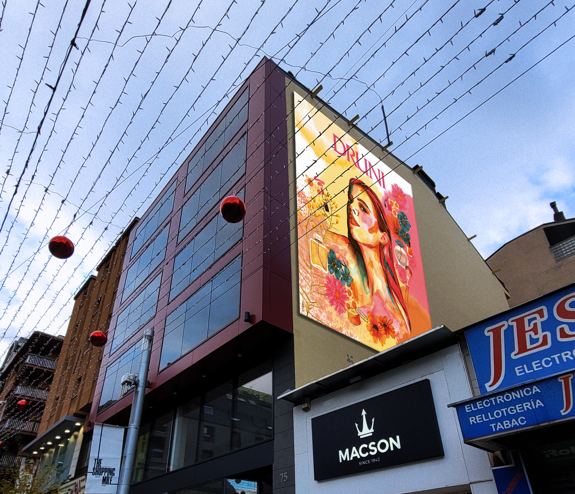 Druni, 2022 - (Andorra la Vella) Lona publicitaria/Wall Advert