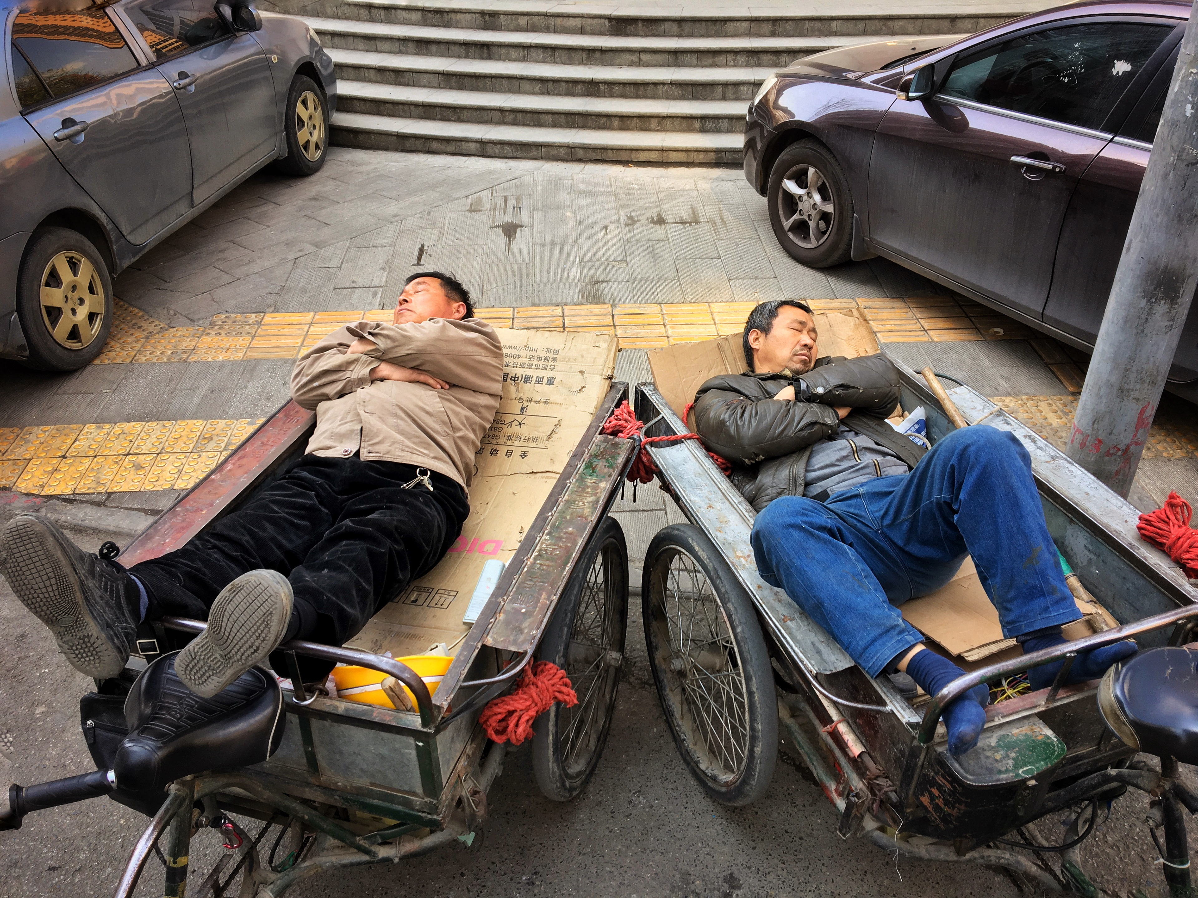 3pm, Friday: The delivery boys are done for the day and girding themselves for the long holiday weekend ahead. 