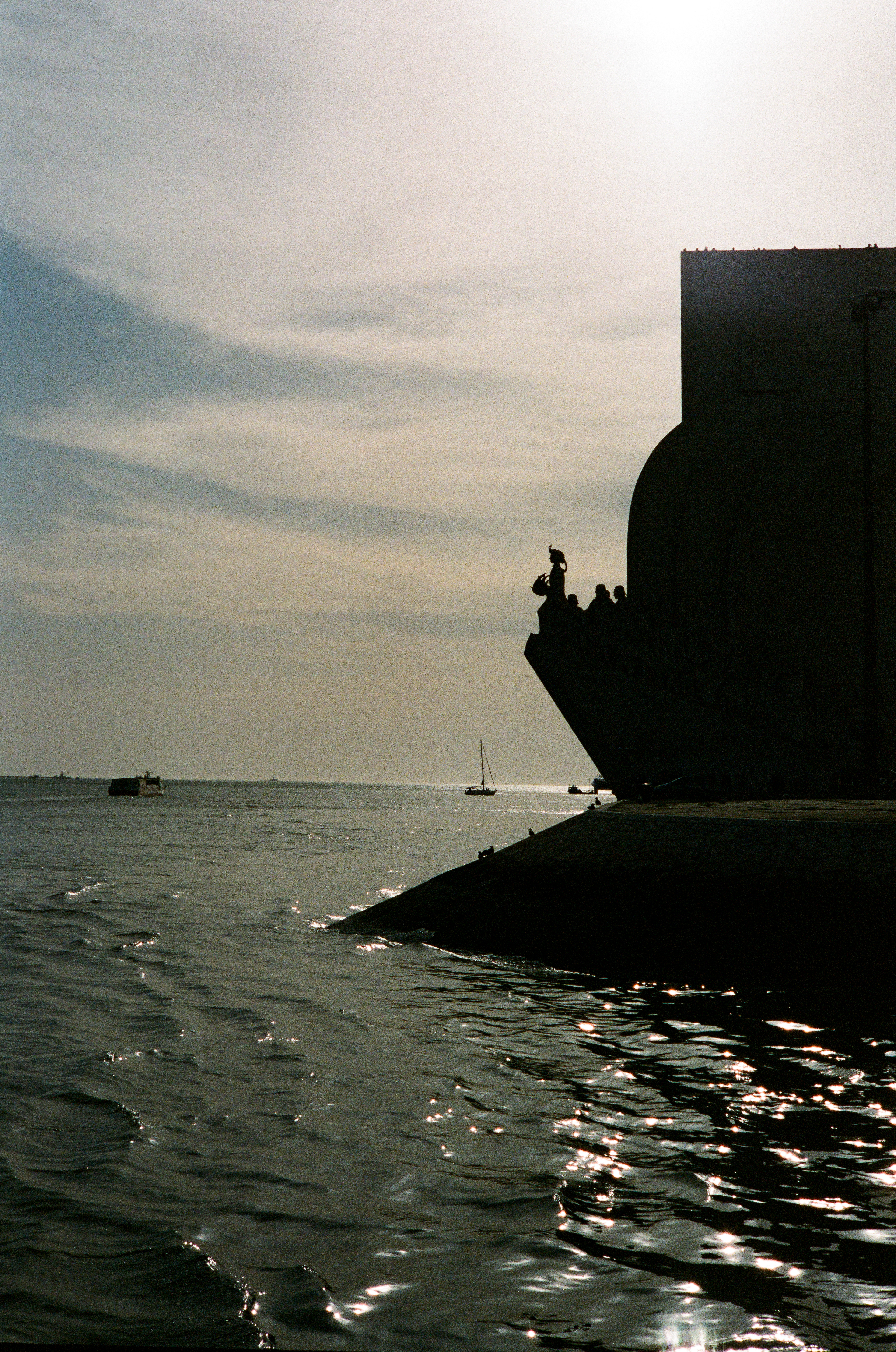 Padrão dos Descobrimentos 2: Statue built in 1940 and made permanent in 1960 to mark 500 years since Henry the Navigator's death. Portra 400. April 3, 2023-Lisbon, Portugal-Photo by Aaron Guy Leroux