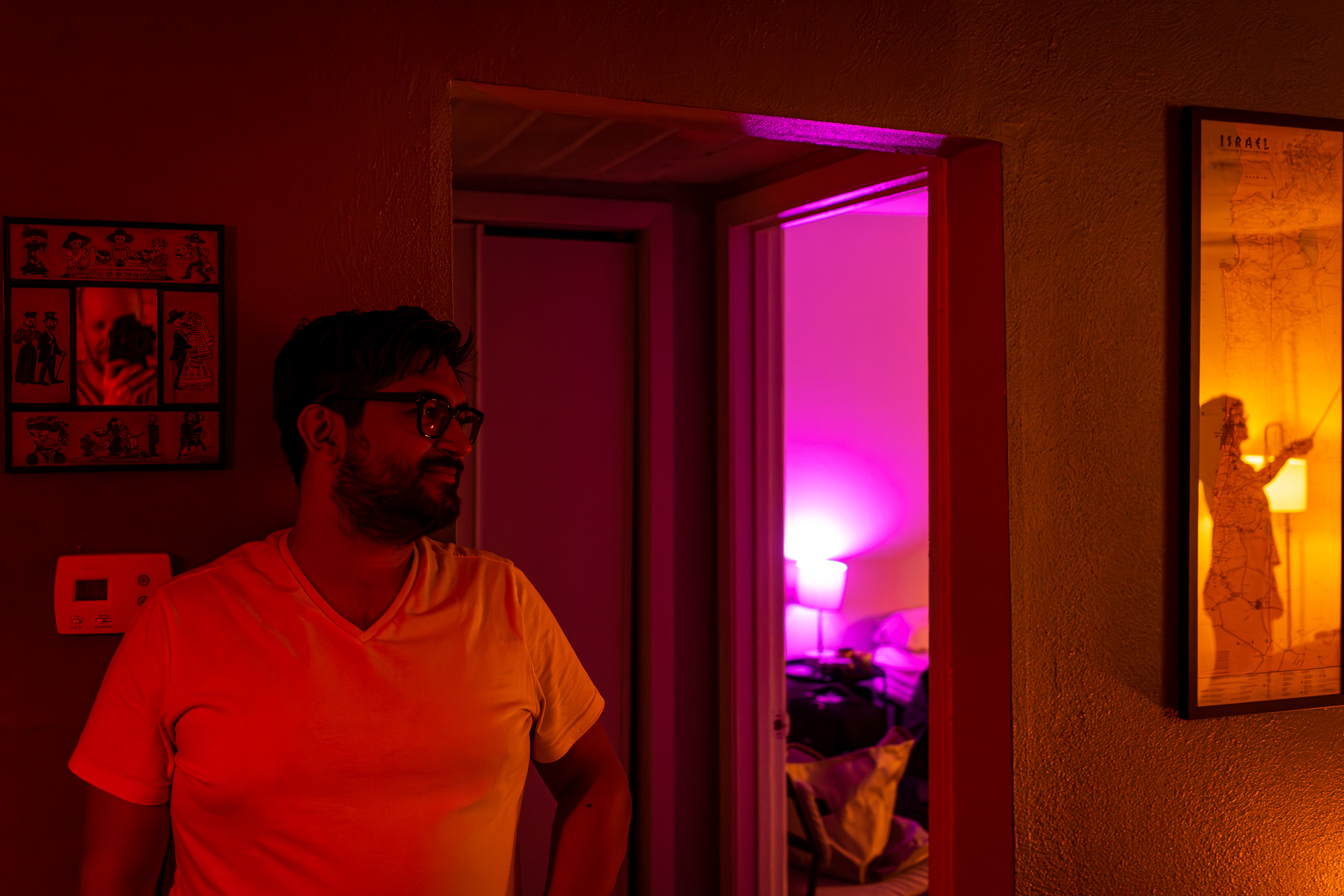 The Three of Us: Photographer Ivan Armando Flores, with Ceci Fung and Aaron Guy Leroux. April 15, 2022 - Austin, TX - Photo by Aaron Guy Leroux 