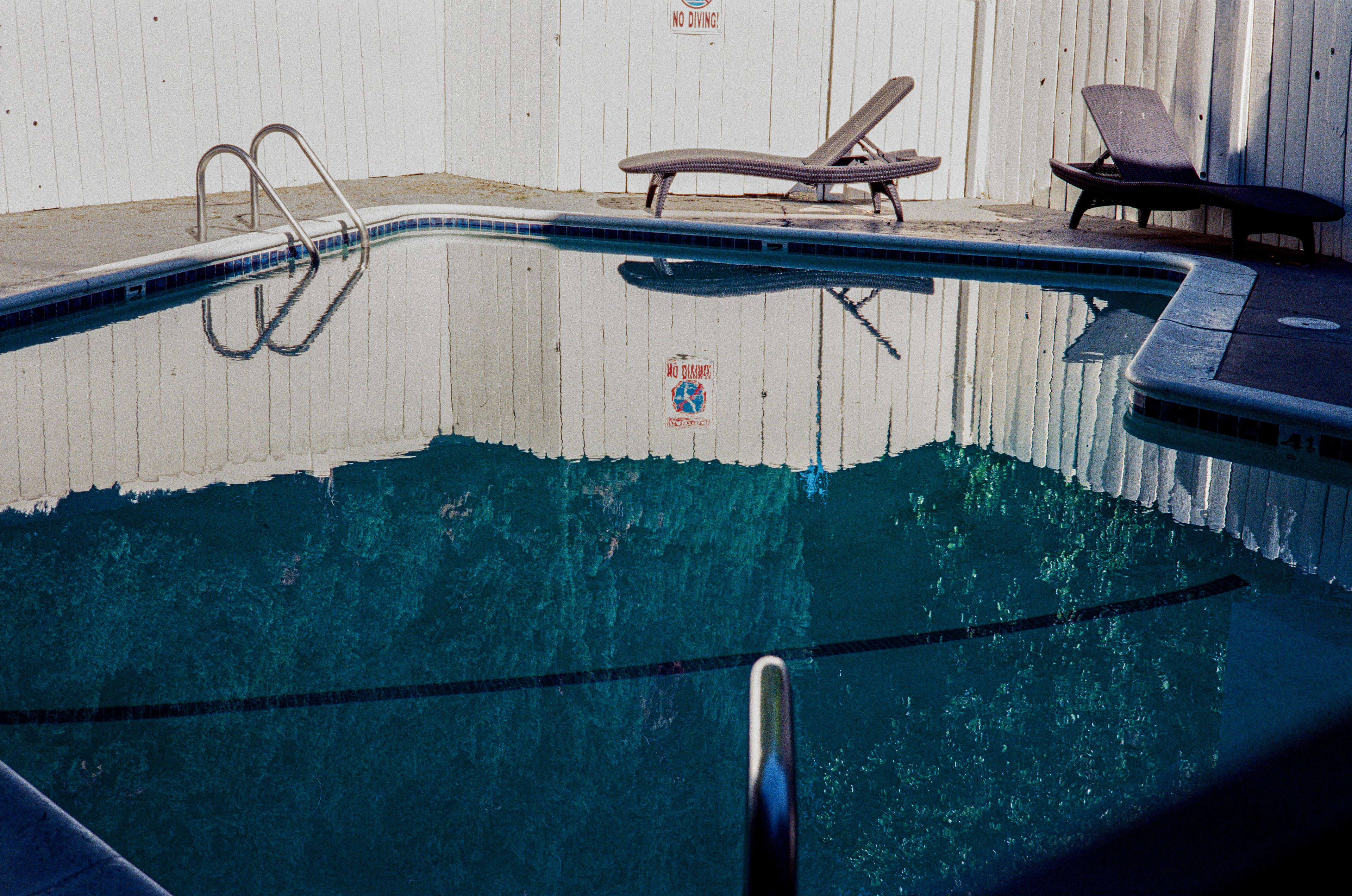 Moorpark Pool 1: Messing around with my phones lightmeter, the leica, and some kodak gold 200. February, 2023-Sherman Oaks, CA-Photo by Aaron Guy Leroux