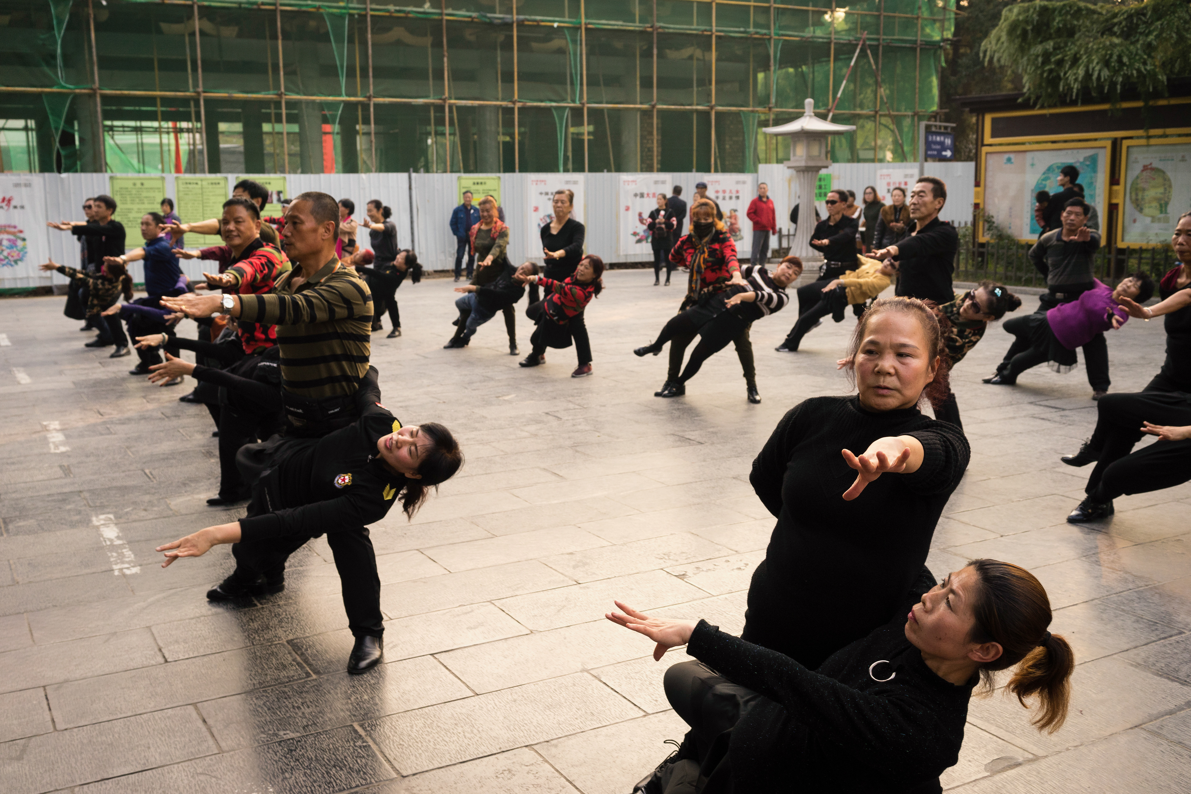 Group dancing in the park. A regular occurrence here in Xi'an.