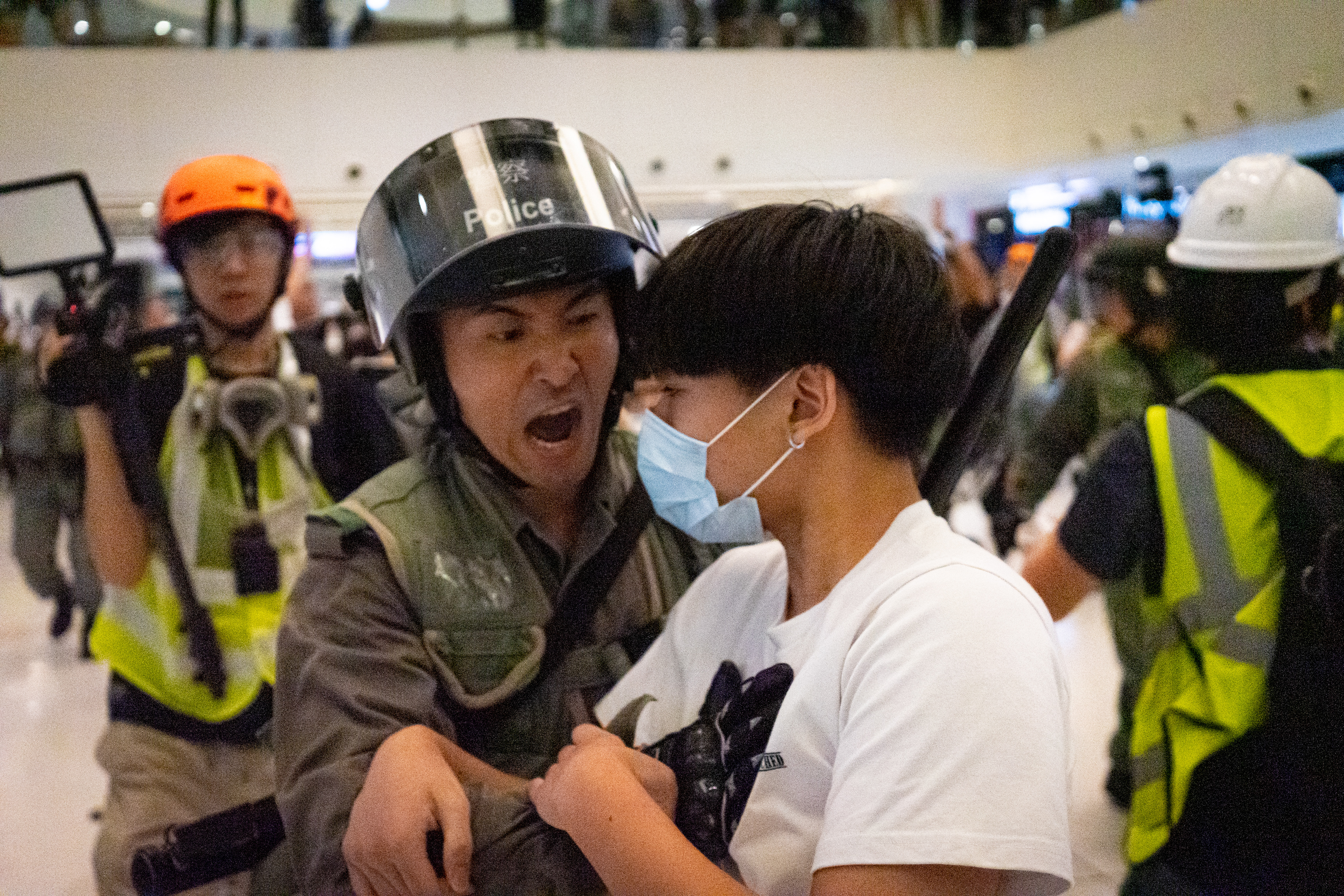 The anger amongst police and protestors has become overwhelming. The months of protests and clashing taking their toll on both sides. A protest in the Sha Tin suburb of Hong Kong was largely peaceful, until police pursued protestors into the New Park Mall. July 14, 2019-Hong Kong