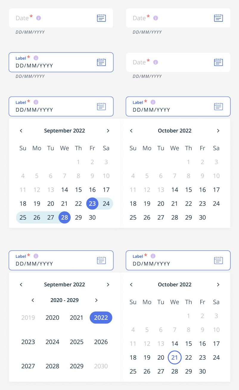 Date Range Calendar Picker example