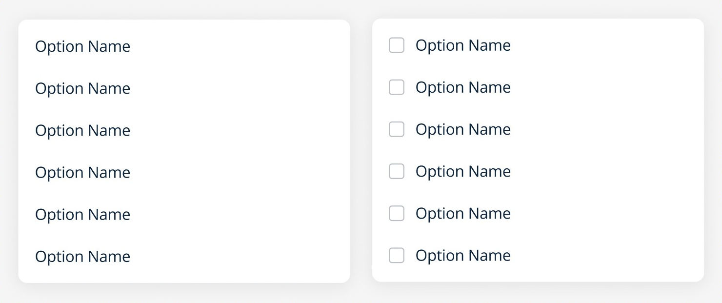 Dropdown List component variants