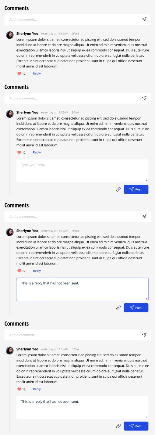 Comment Section example (Replier's POV)