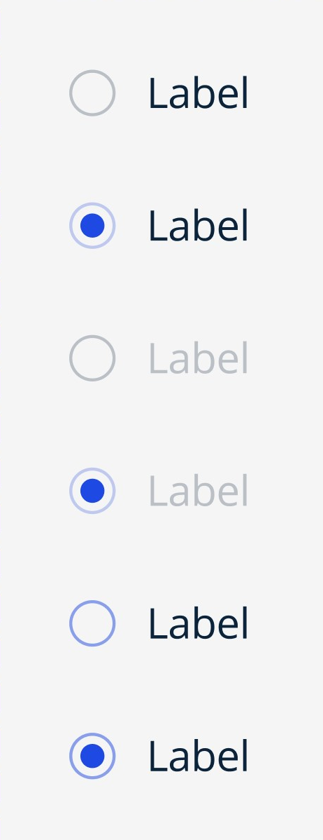 Radio Button component variants