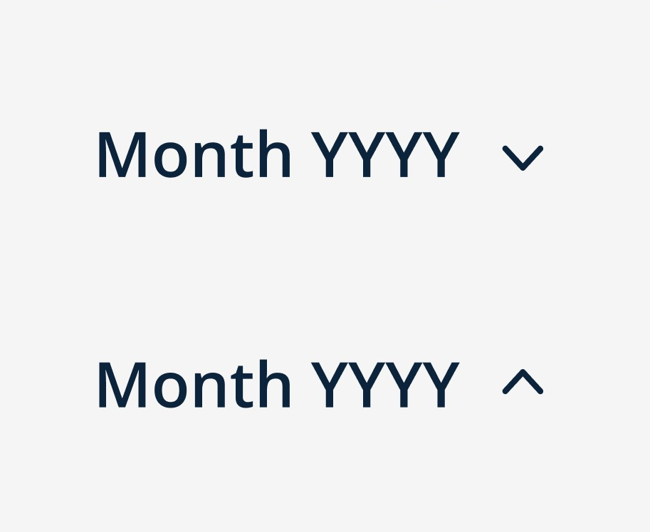 Year Control Text component variants