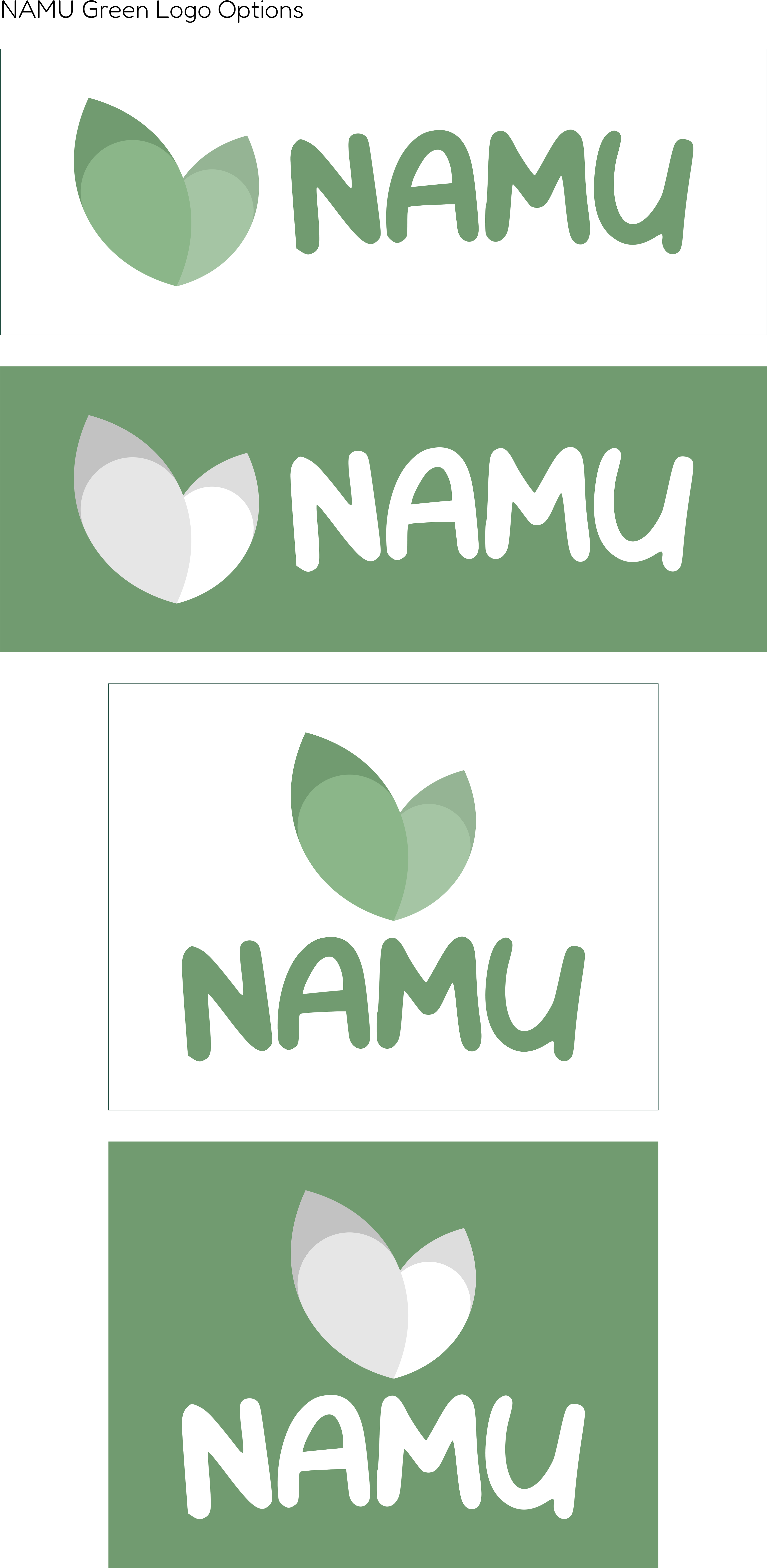 Green Logo Options (Horizontal and Stacked)