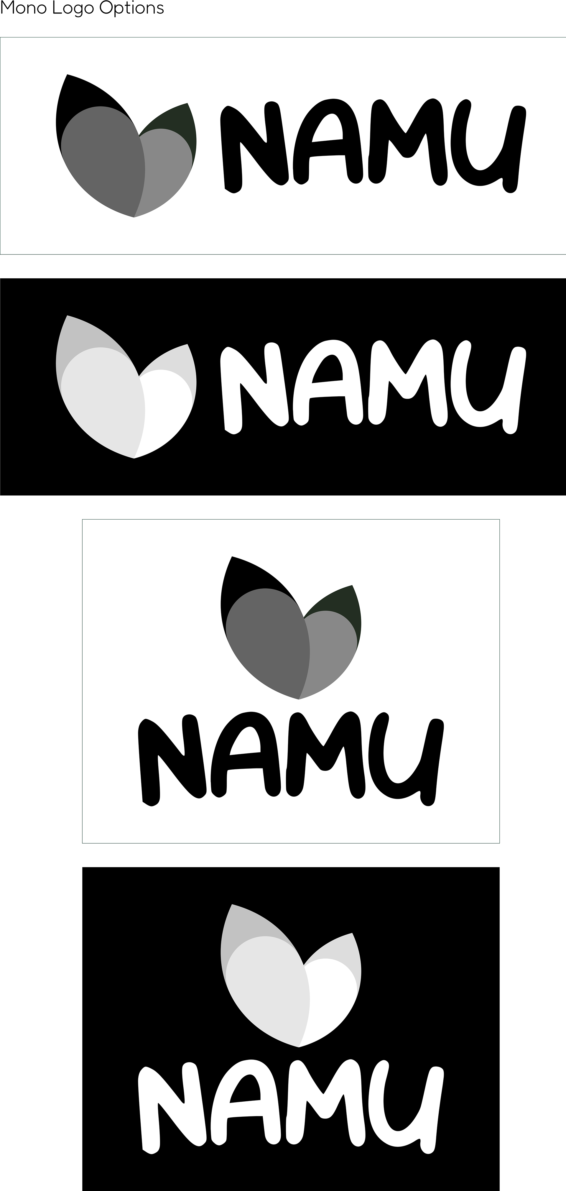 Mono Logo Options (Horizontal and Stacked)