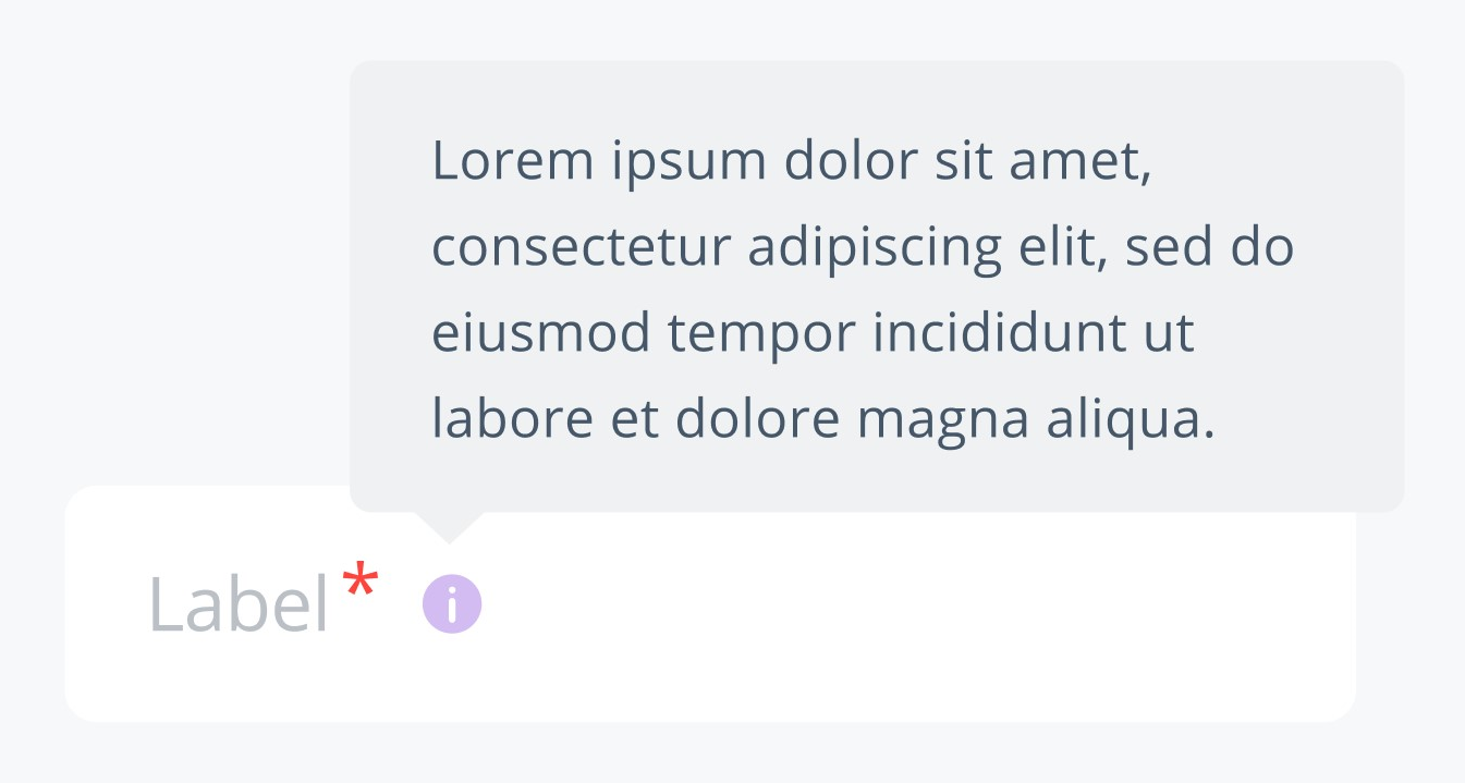 Tooltip Helper Text example