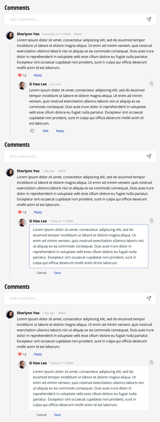 Comment Section example (Replier's POV)